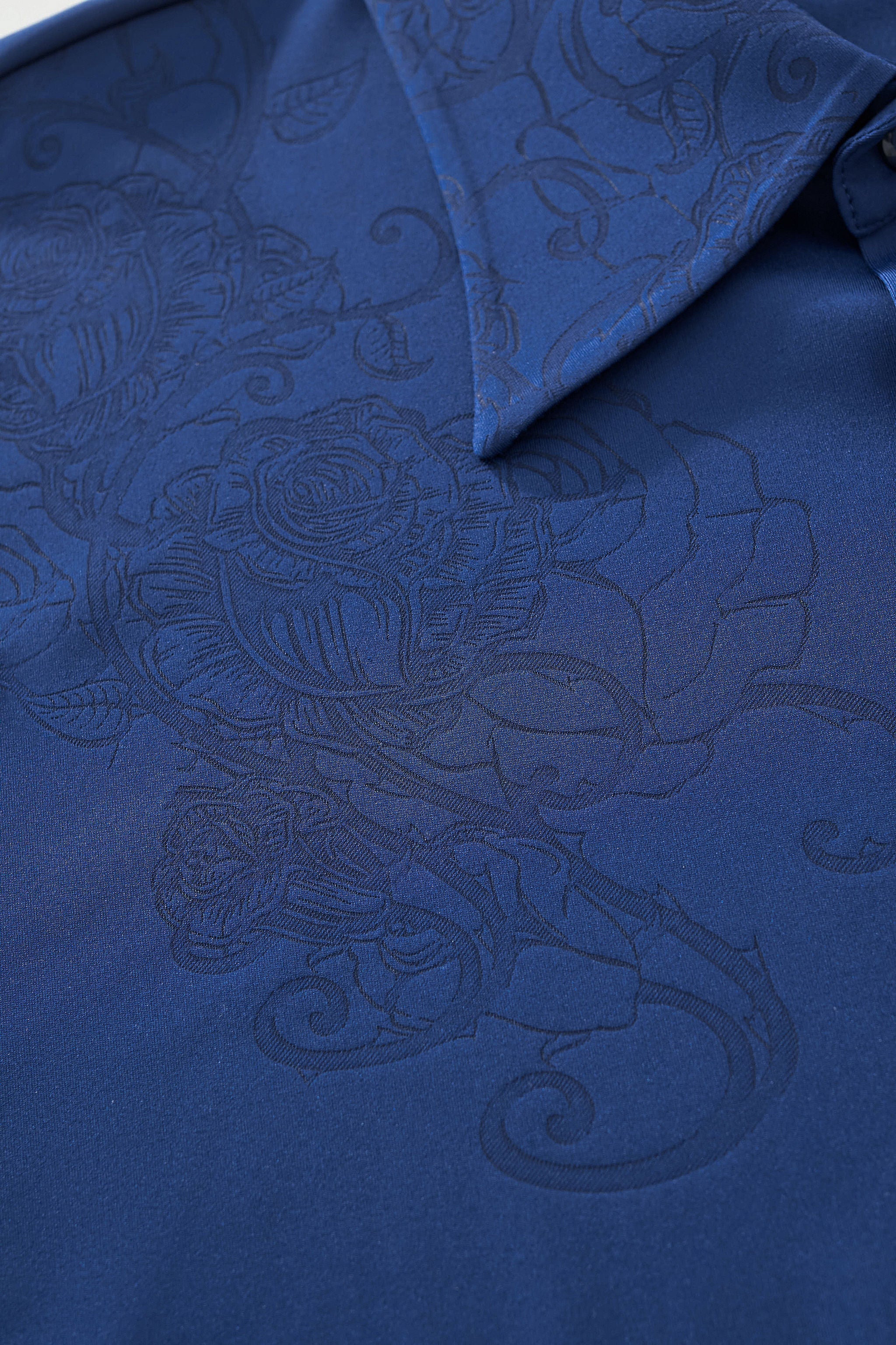 Rose Éclat Emboss Shirt DARK BLUE