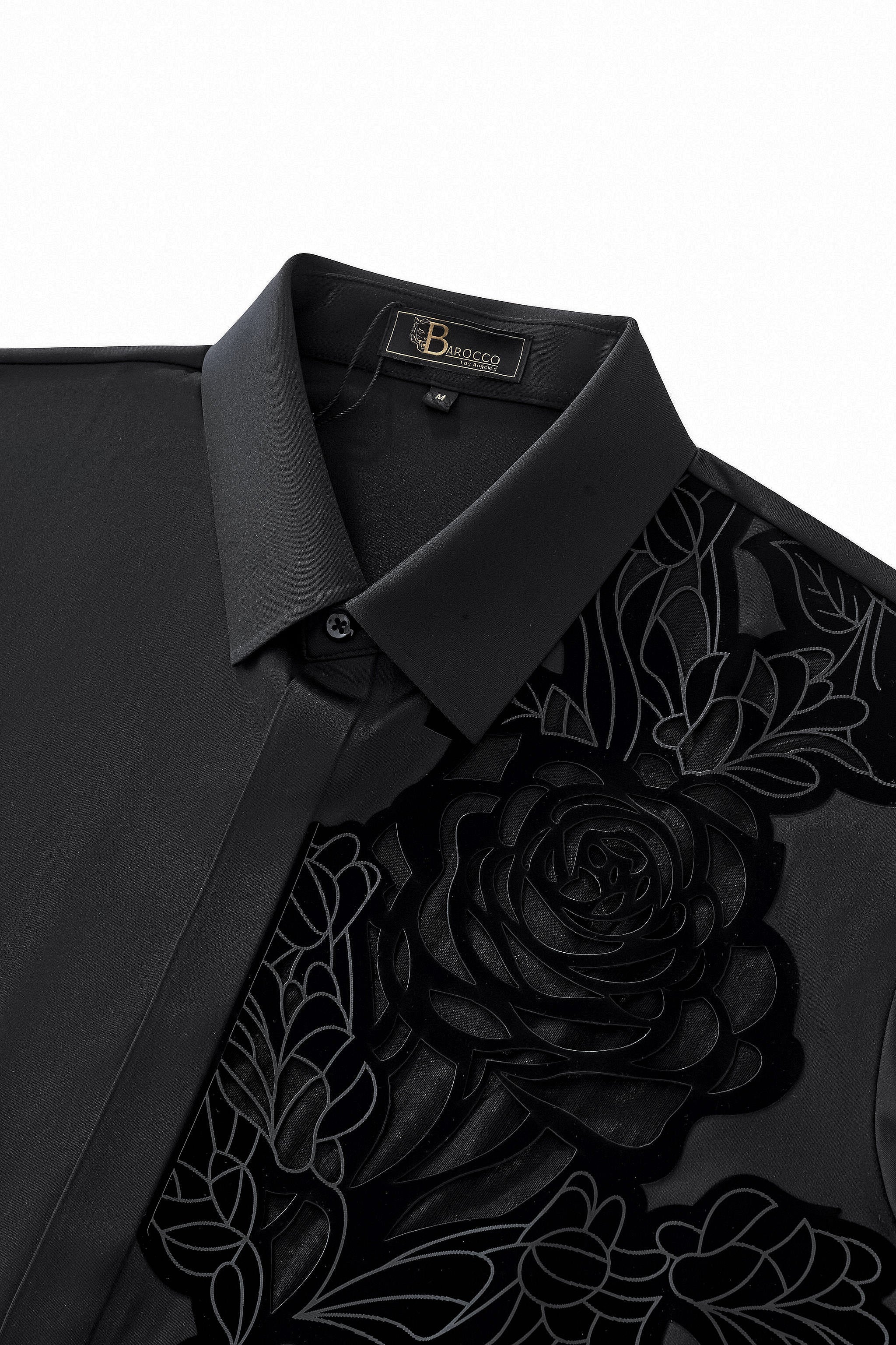 Velvet Noir Laser-Cut LS Shirt BLACK