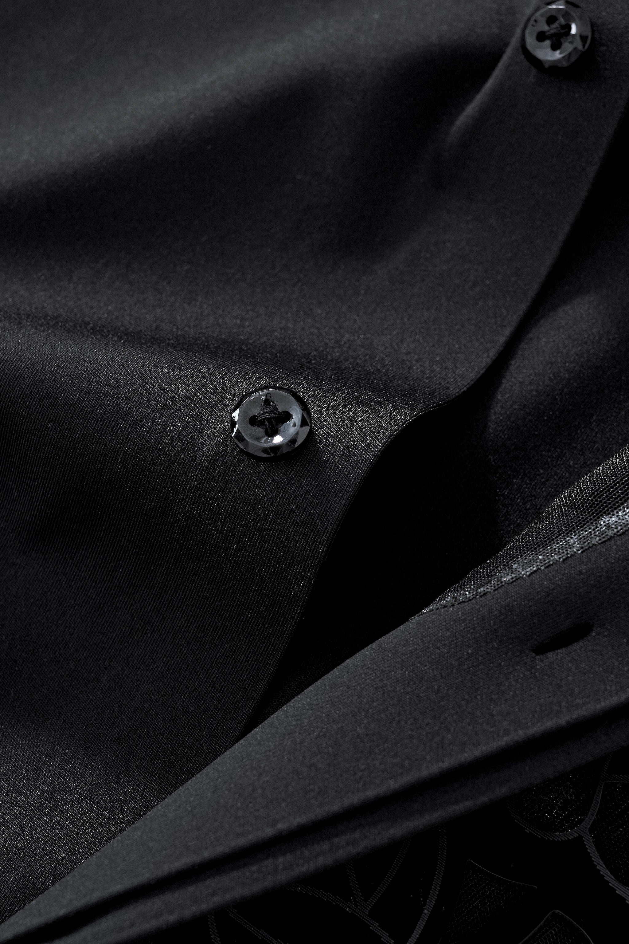 Velvet Noir Laser-Cut LS Shirt BLACK