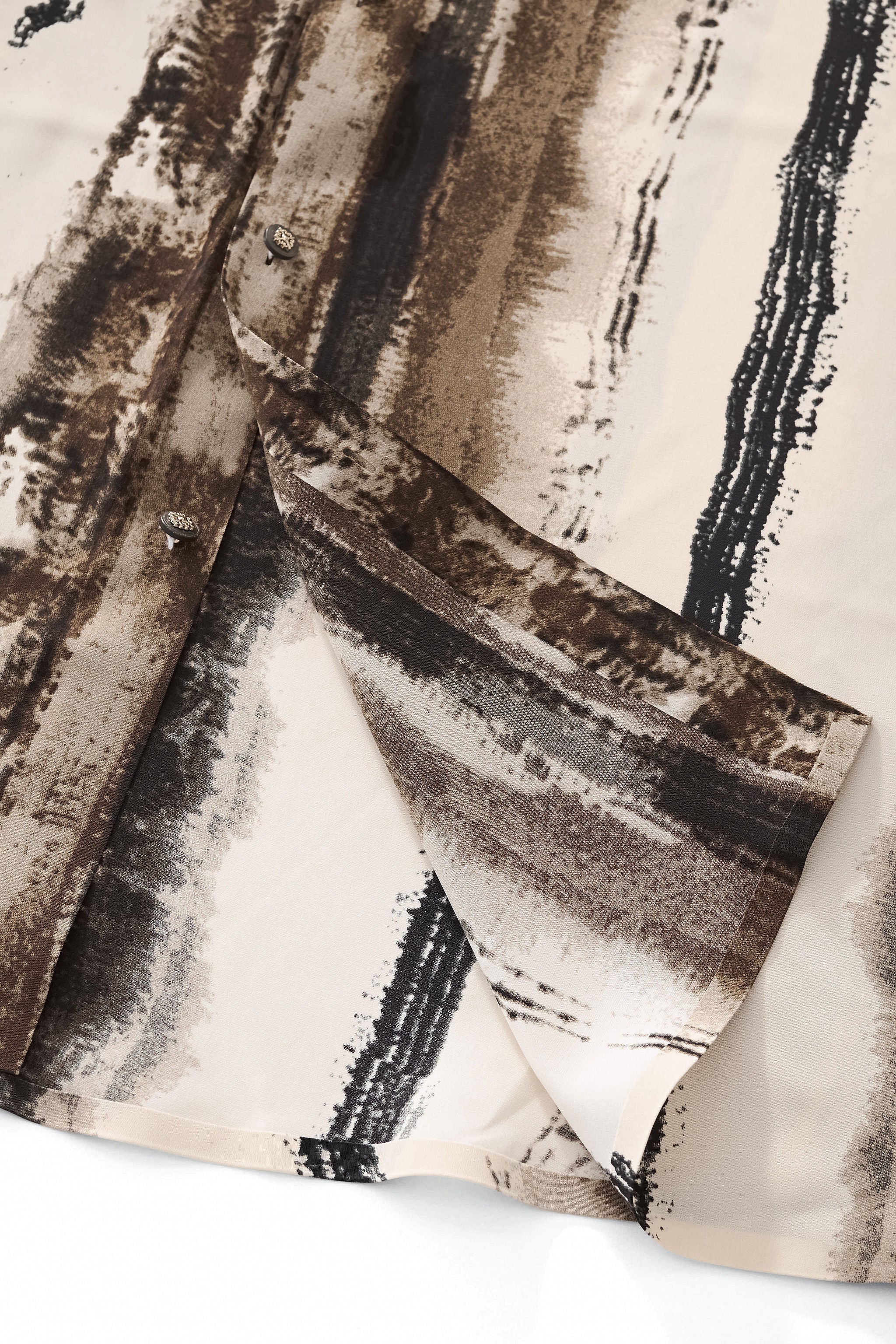 Echelon Brushstroke Stitchless LS Shirt CREAM