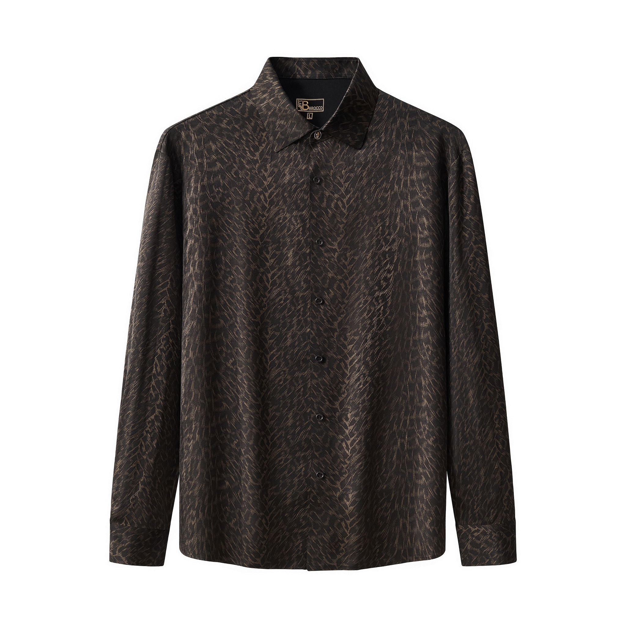 Noir Cheetah Stitchless LS Shirt BLACK