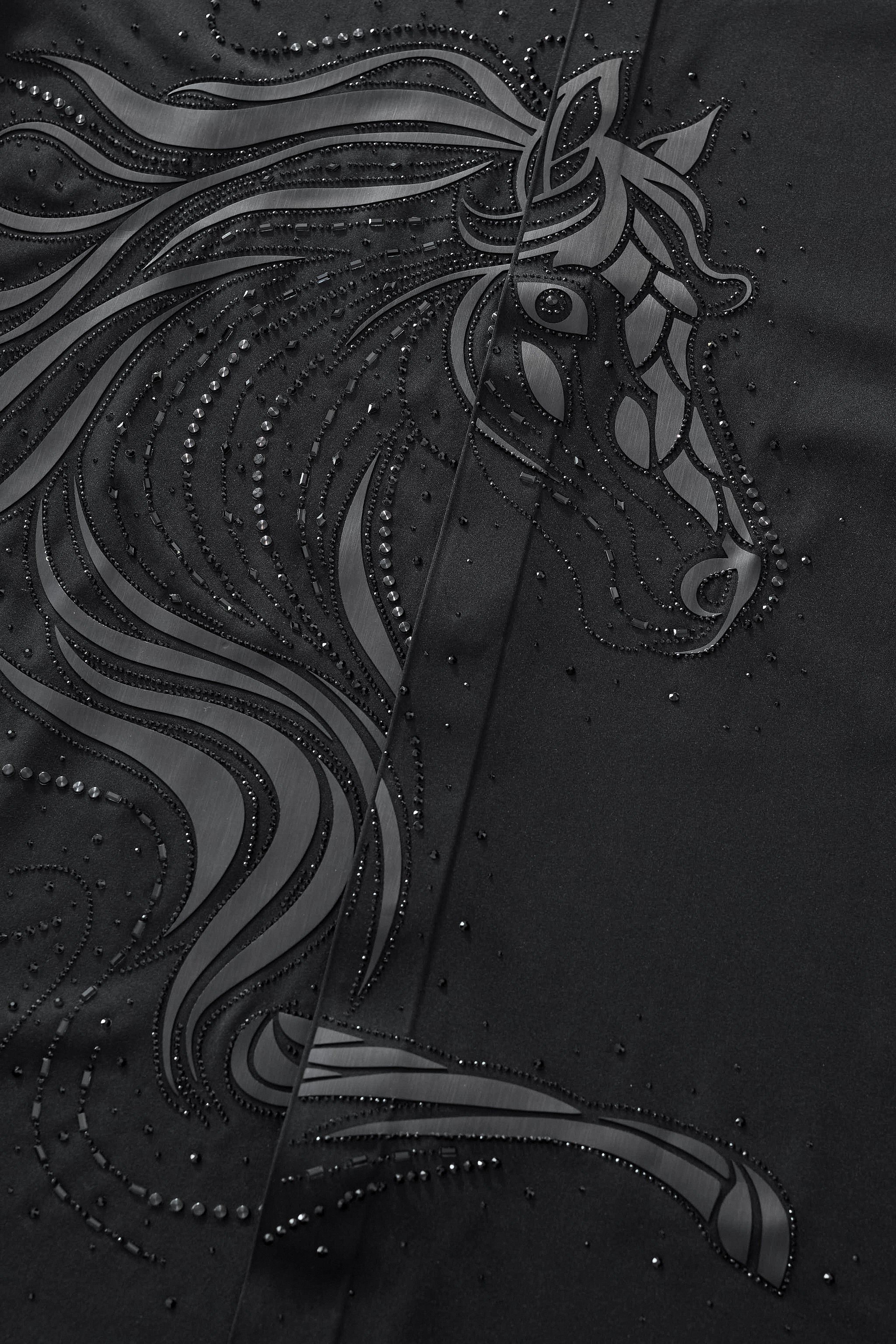 Stallion Embellished LS Shirt BLACK/BLACK