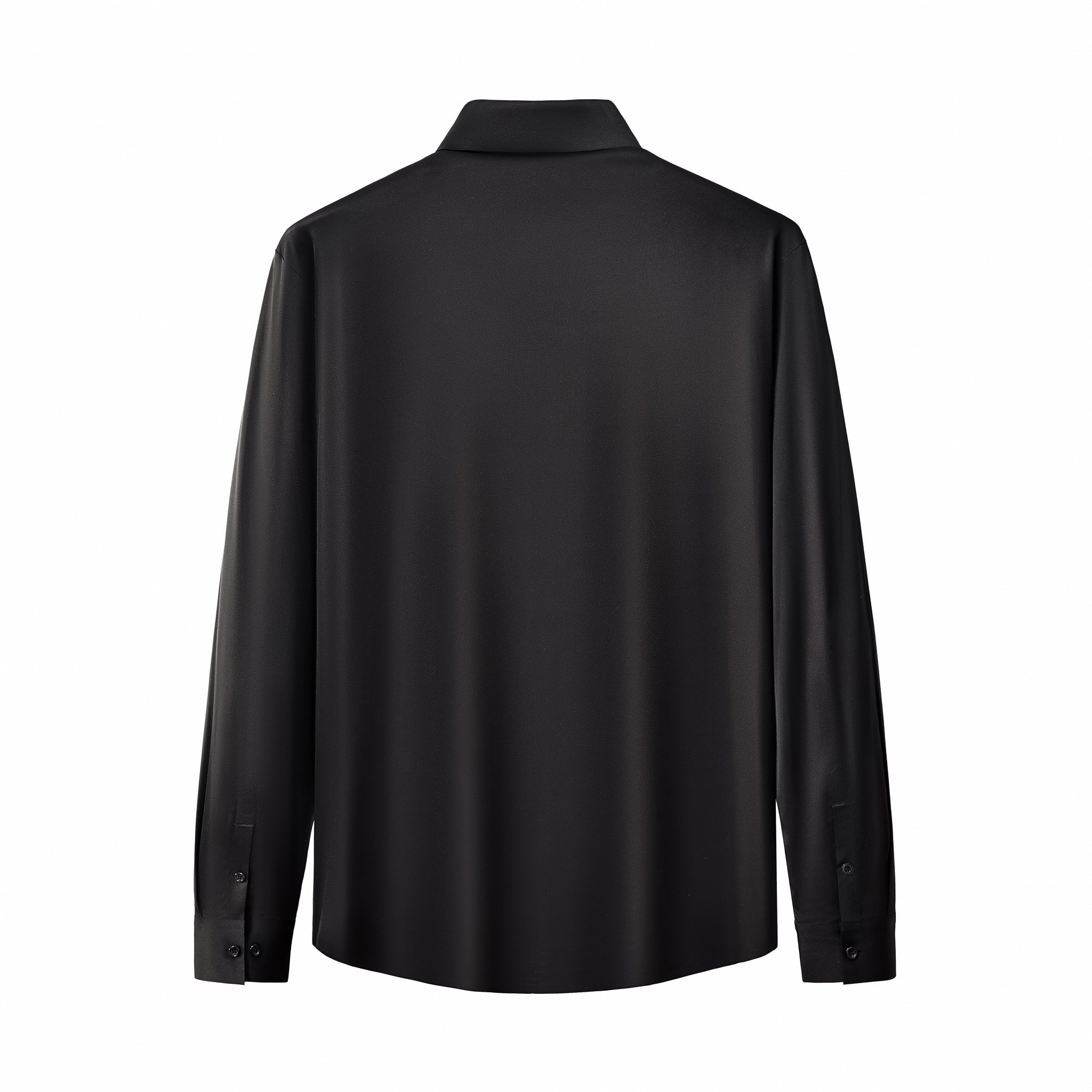 SIGNITURE SATIN STITCHLESS LS Shirt BLACK