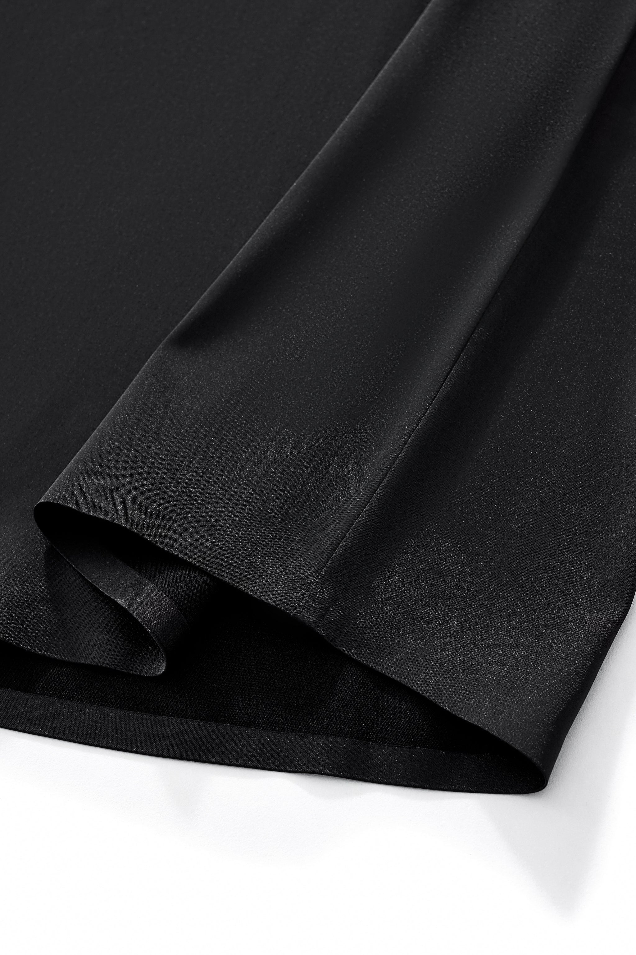 SIGNITURE SATIN STITCHLESS LS Shirt BLACK