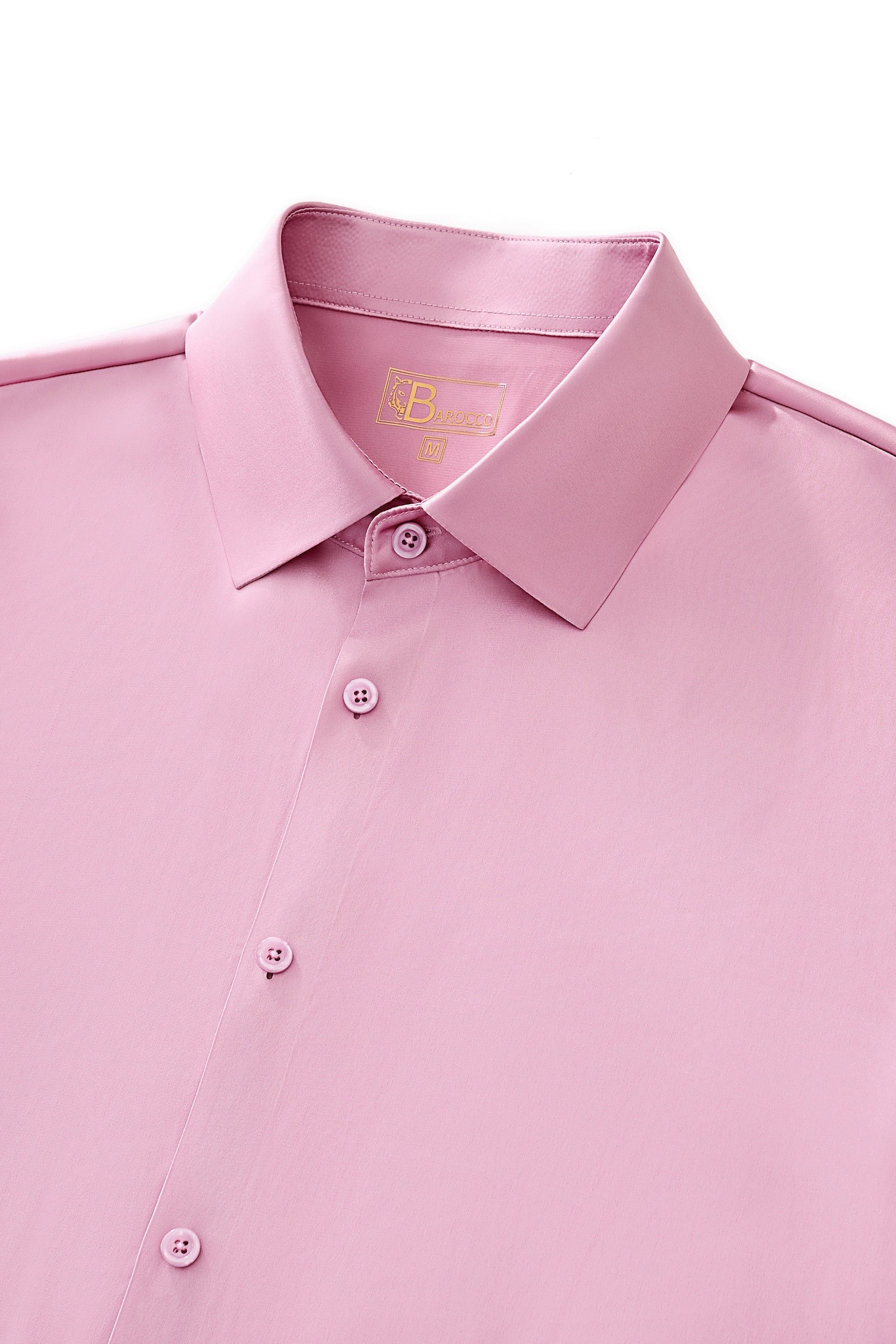 SIGNITURE SATIN STITCHLESS LS Shirt DUSTY PINK