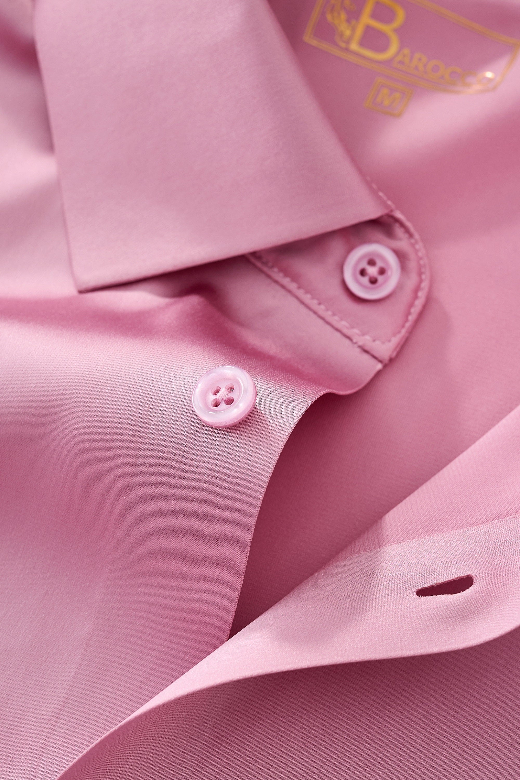 SIGNITURE SATIN STITCHLESS LS Shirt DUSTY PINK