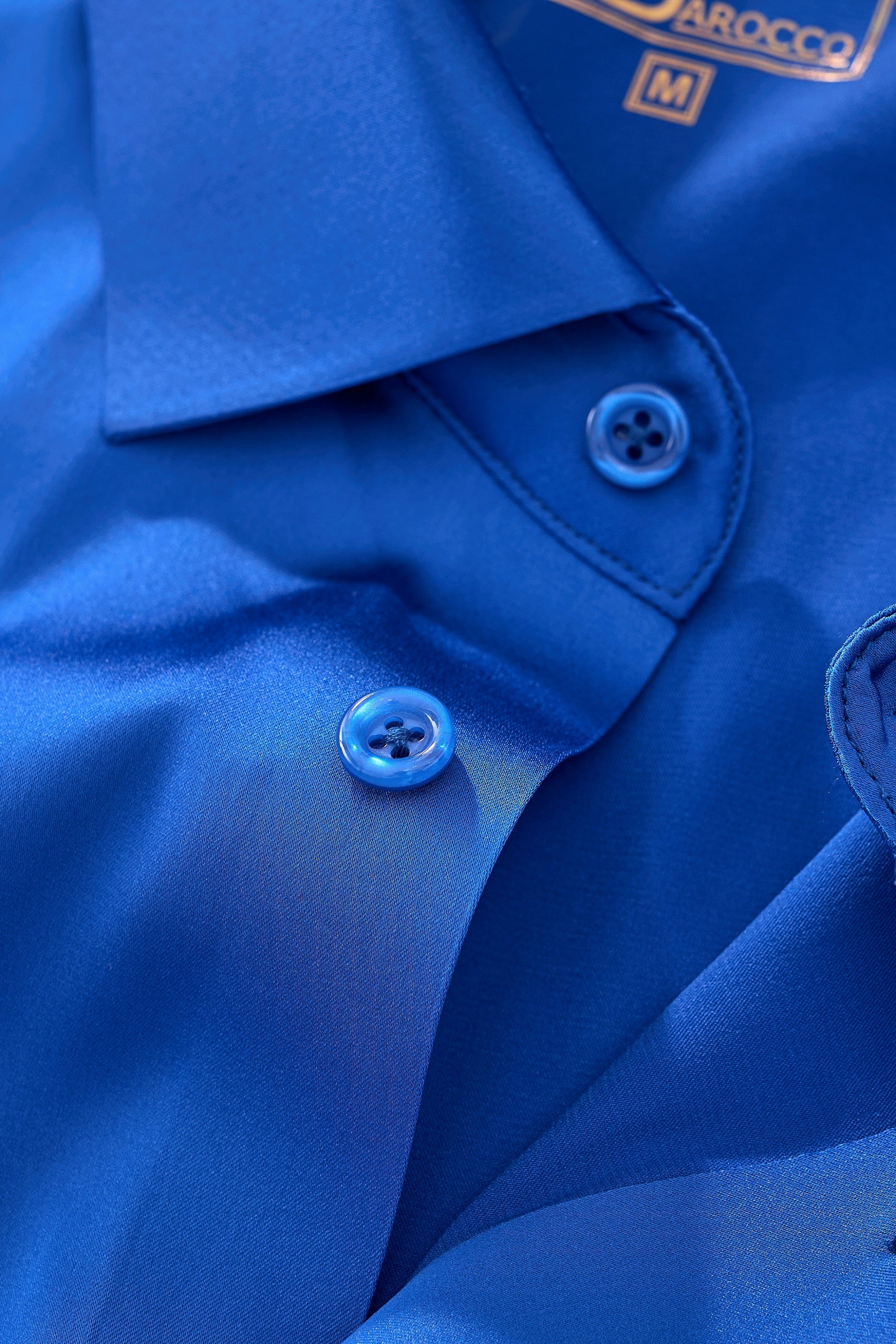 SIGNITURE SATIN STITCHLESS LS Shirt FRENCH BLUE