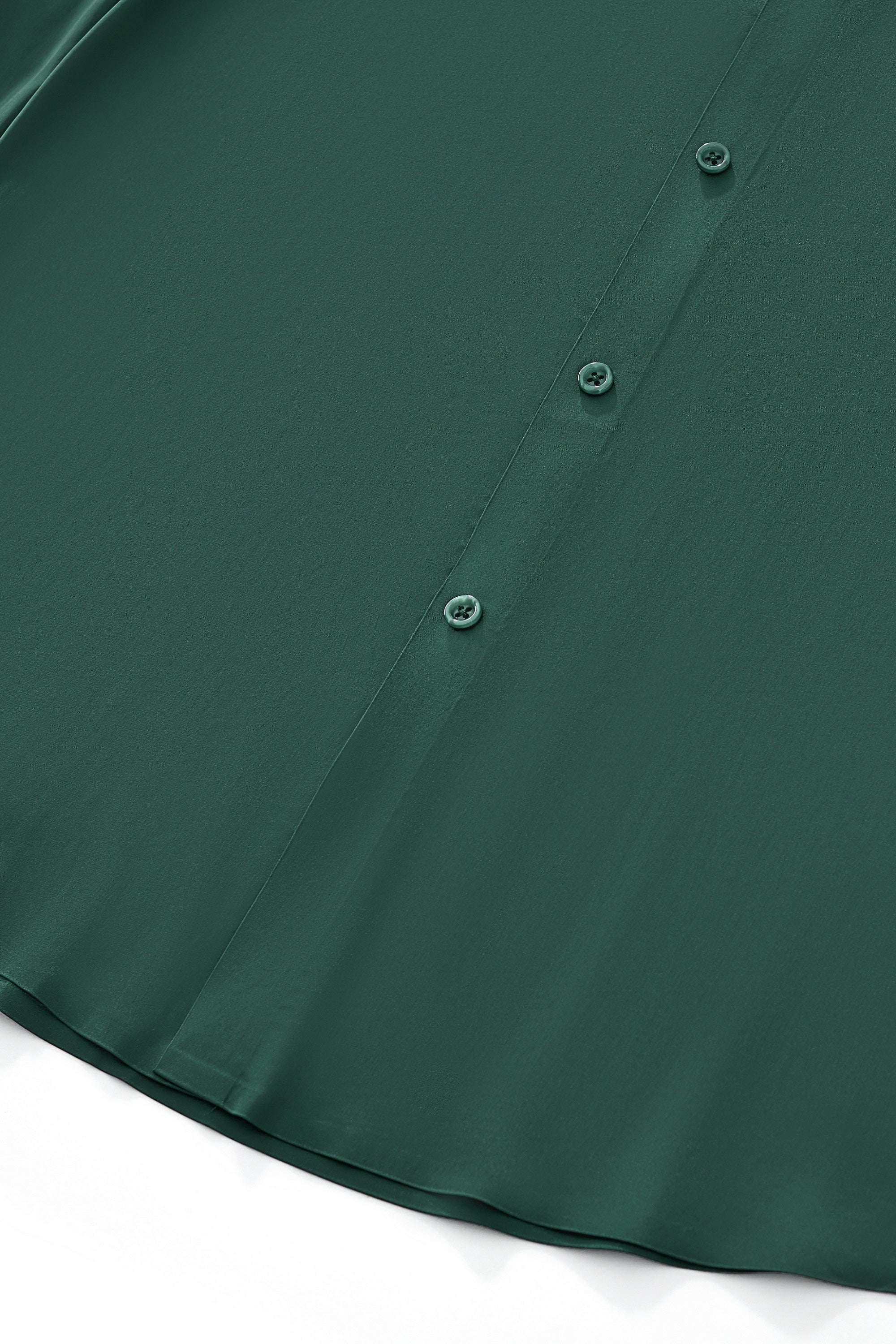 SIGNITURE SATIN STITCHLESS LS Shirt FOREST GREEN