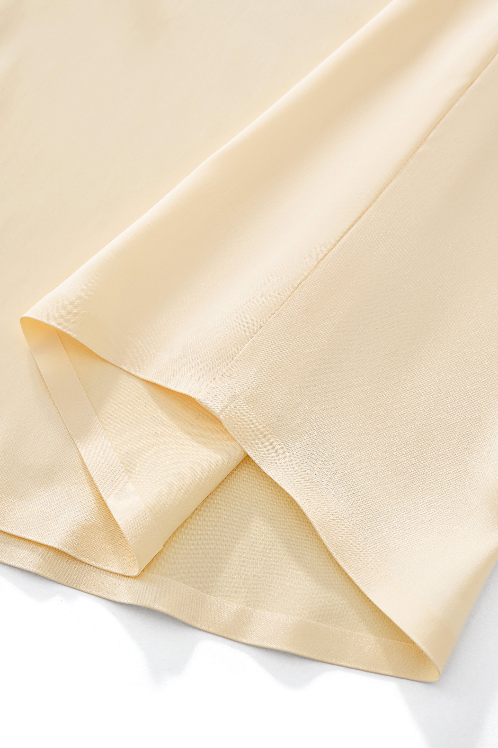 SIGNITURE SATIN STITCHLESS LS Shirt IVORY