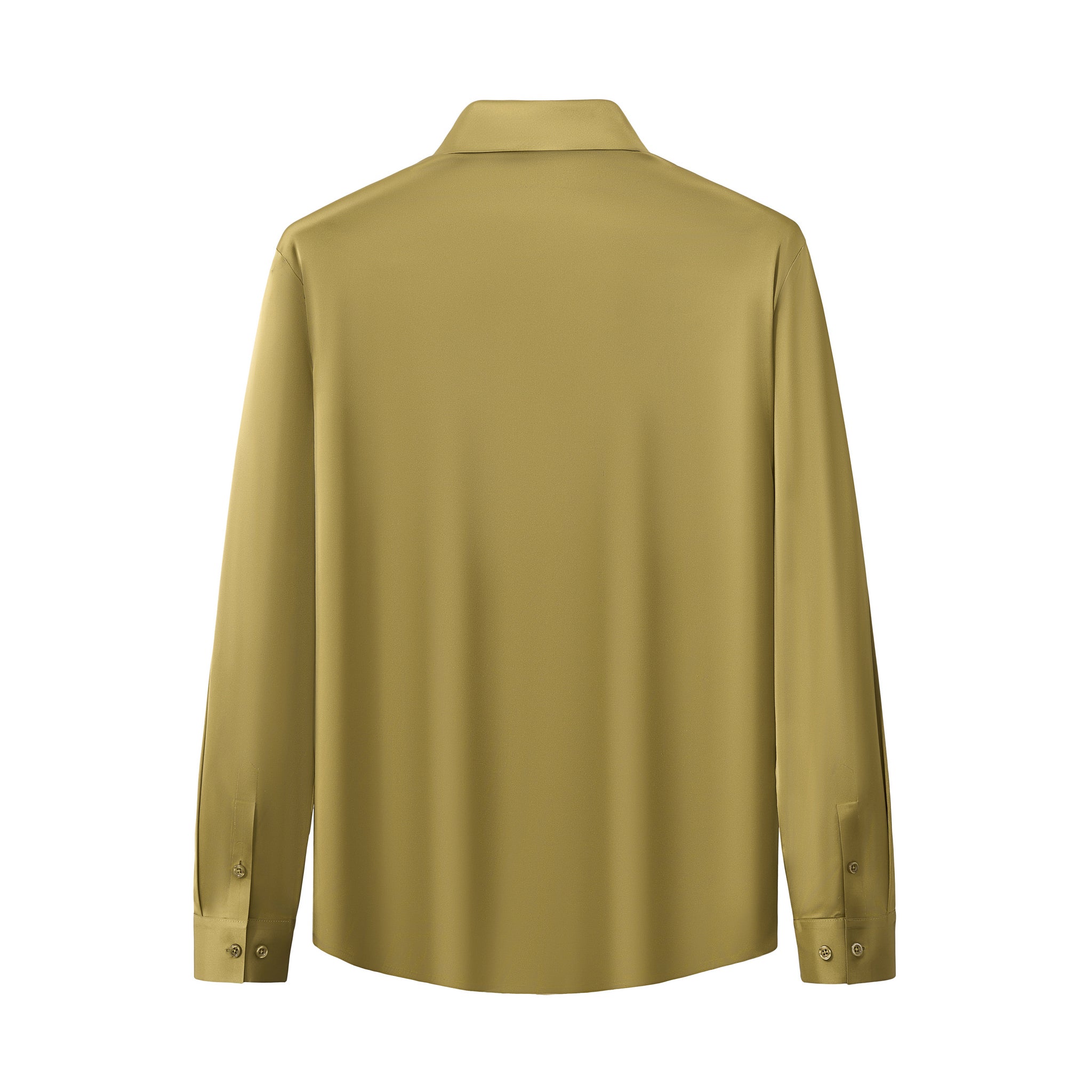 SIGNITURE SATIN STITCHLESS LS Shirt OLIVE