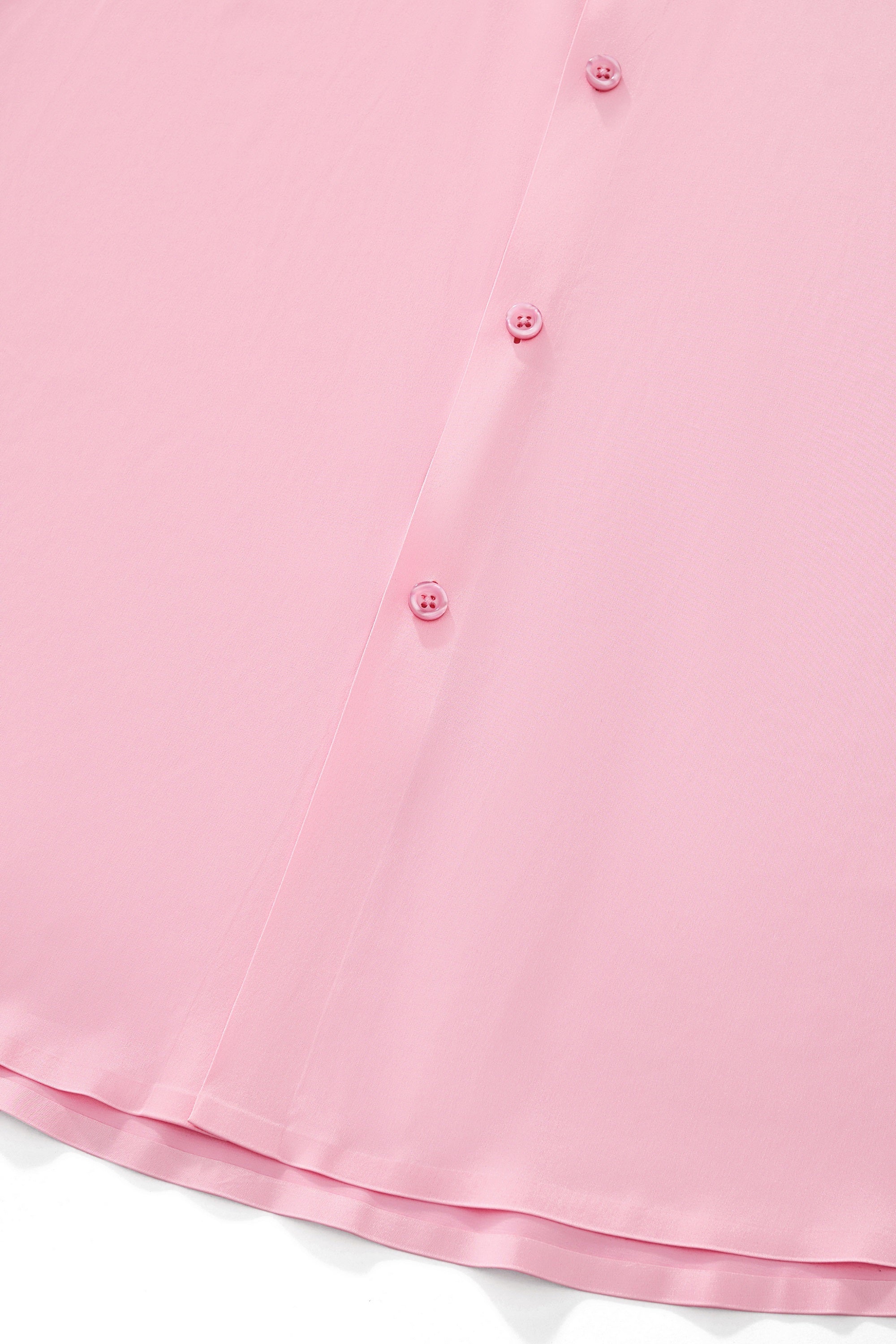 SIGNITURE SATIN STITCHLESS LS Shirt PINK