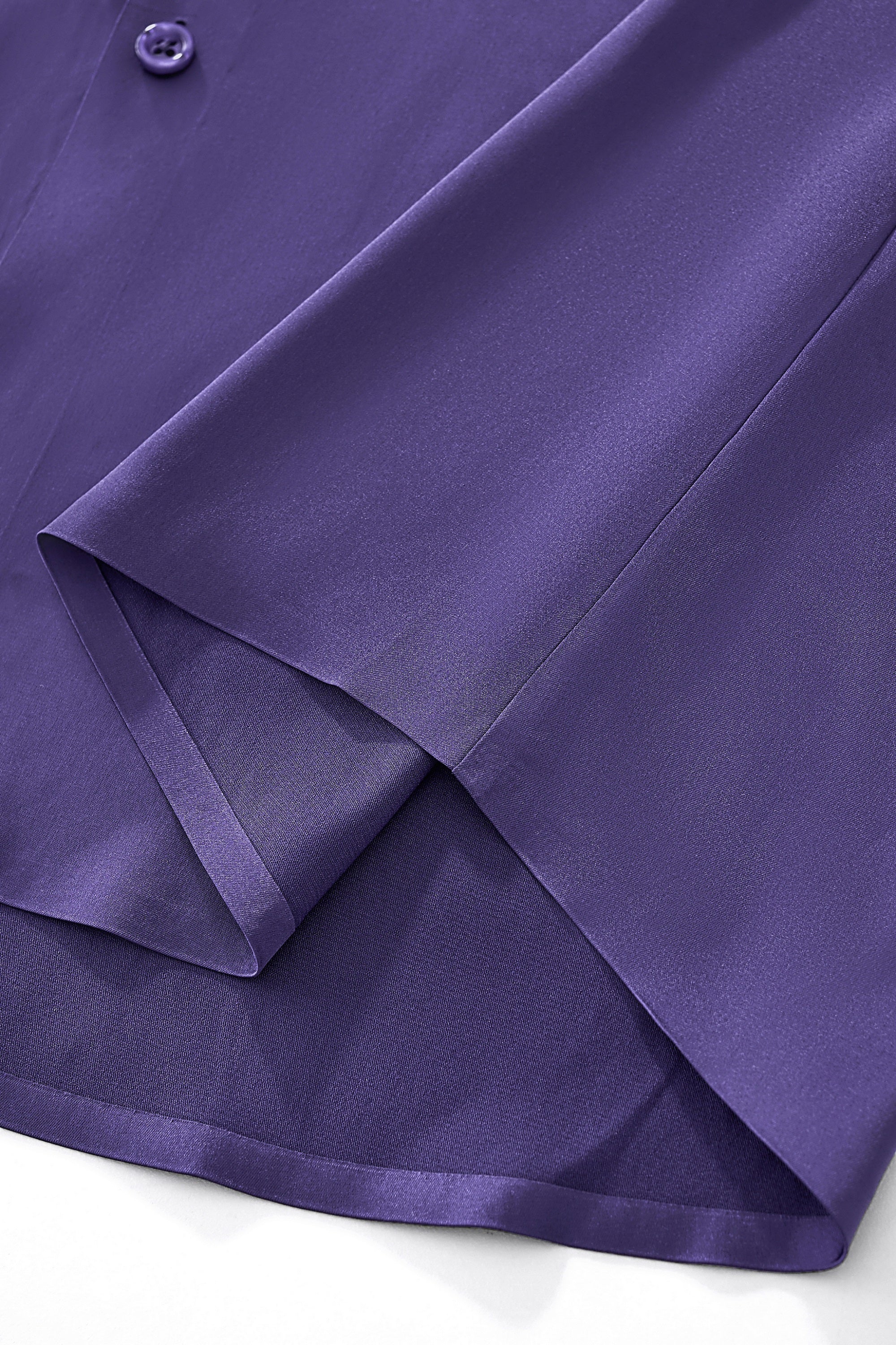 SIGNITURE SATIN STITCHLESS LS Shirt PURPLE