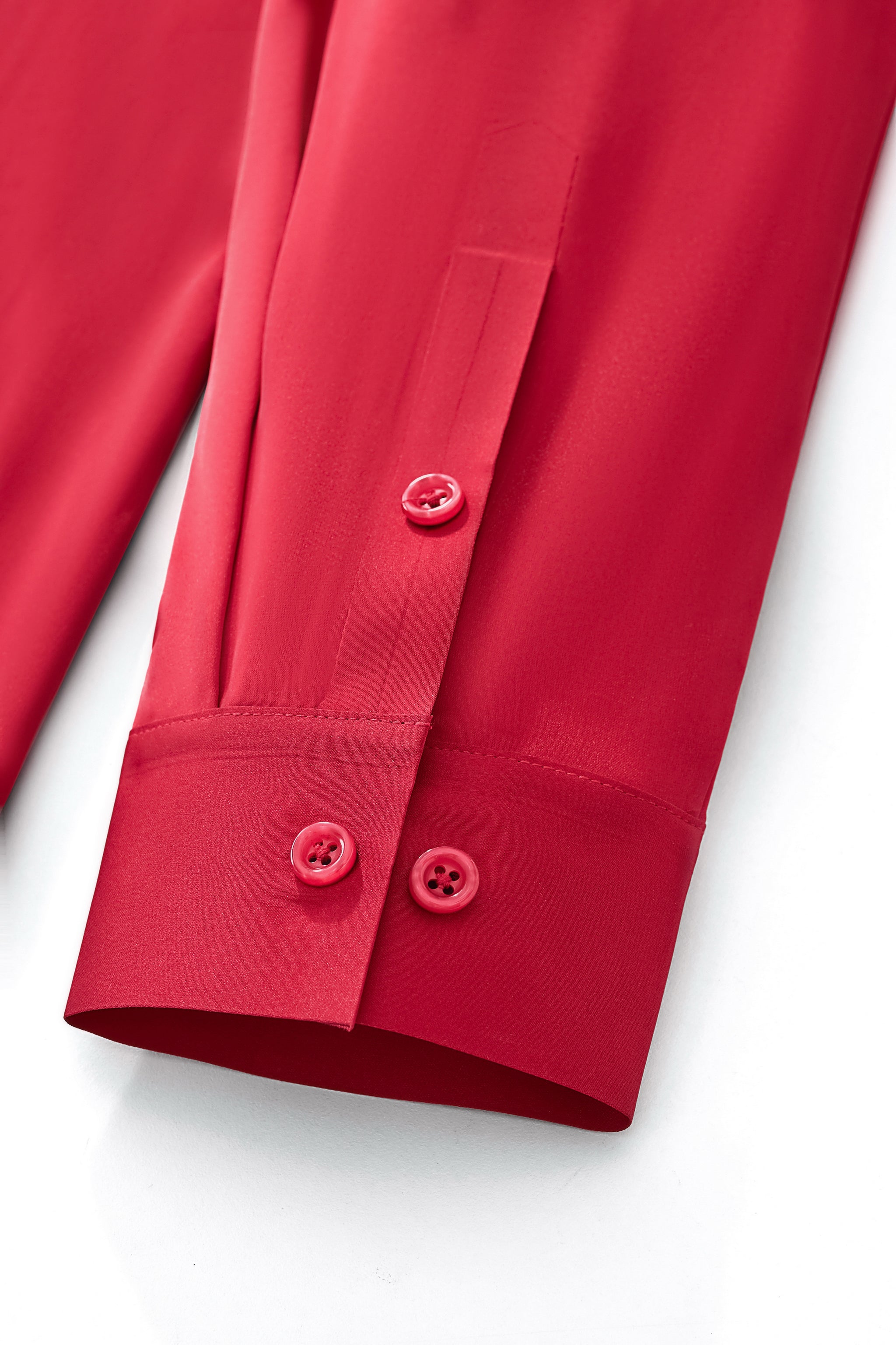 SIGNITURE SATIN STITCHLESS LS Shirt RED