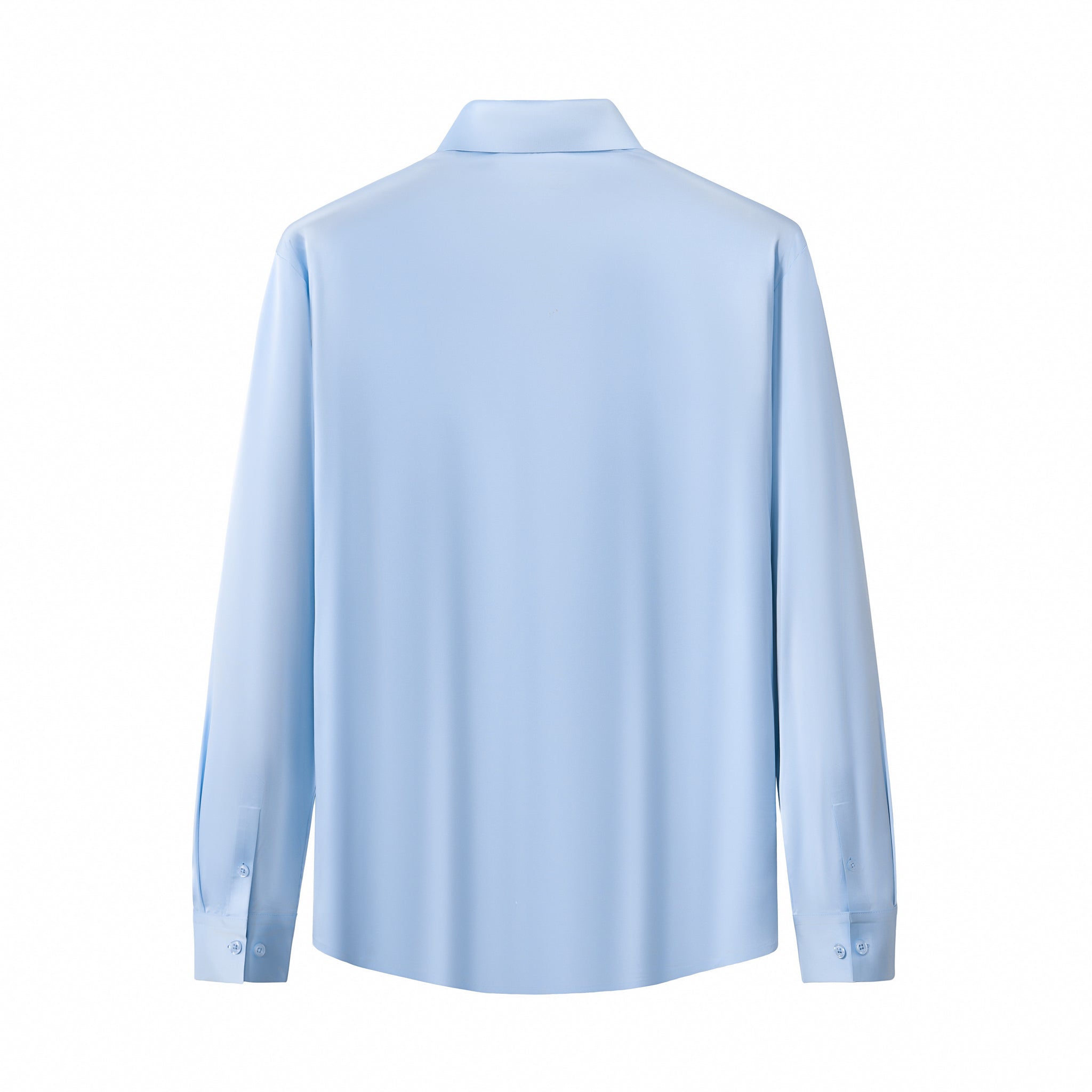 SIGNITURE SATIN STITCHLESS LS Shirt SKY BLUE