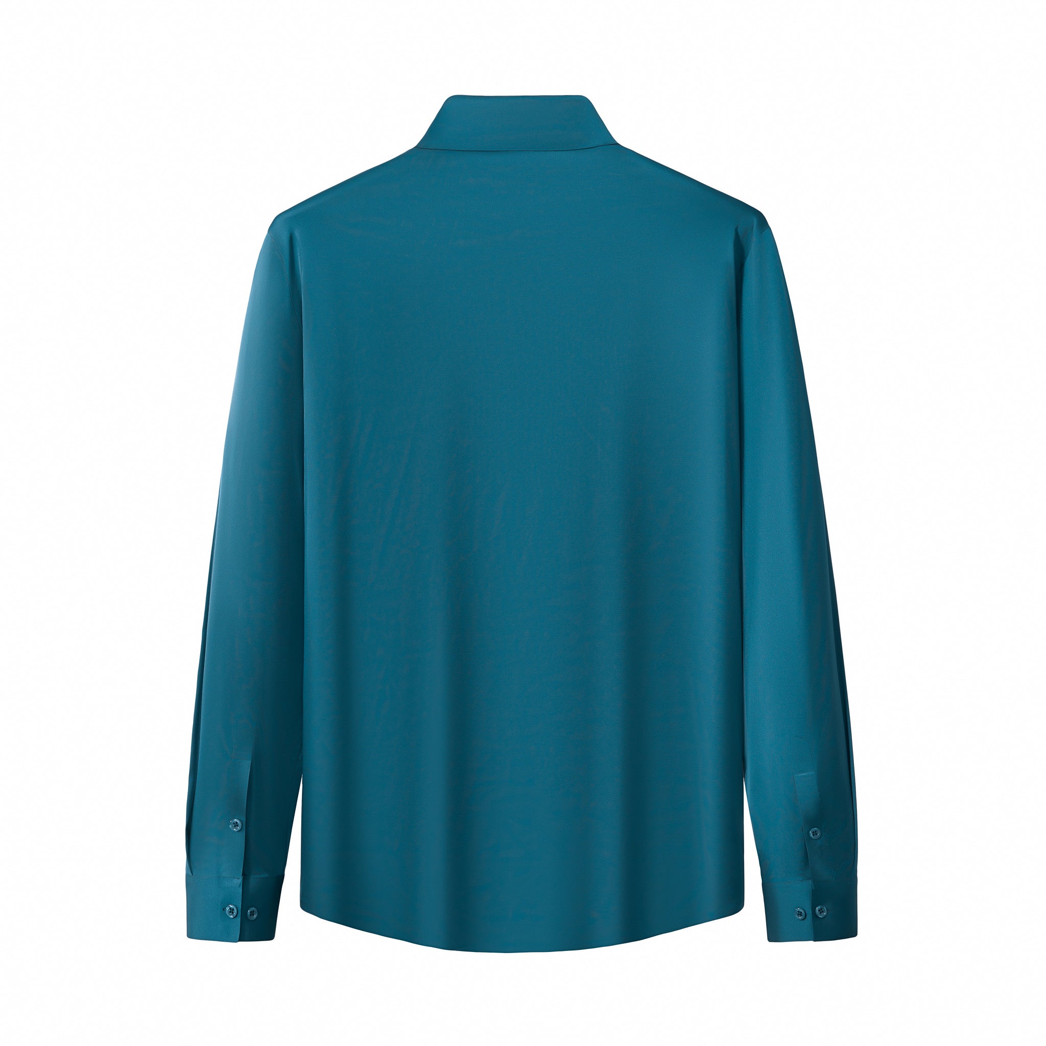 SIGNITURE SATIN STITCHLESS LS Shirt TEAL
