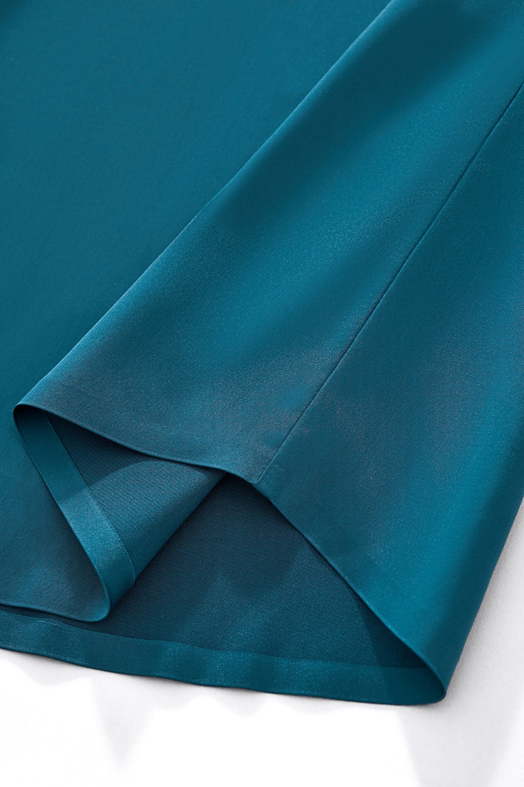 SIGNITURE SATIN STITCHLESS LS Shirt TEAL