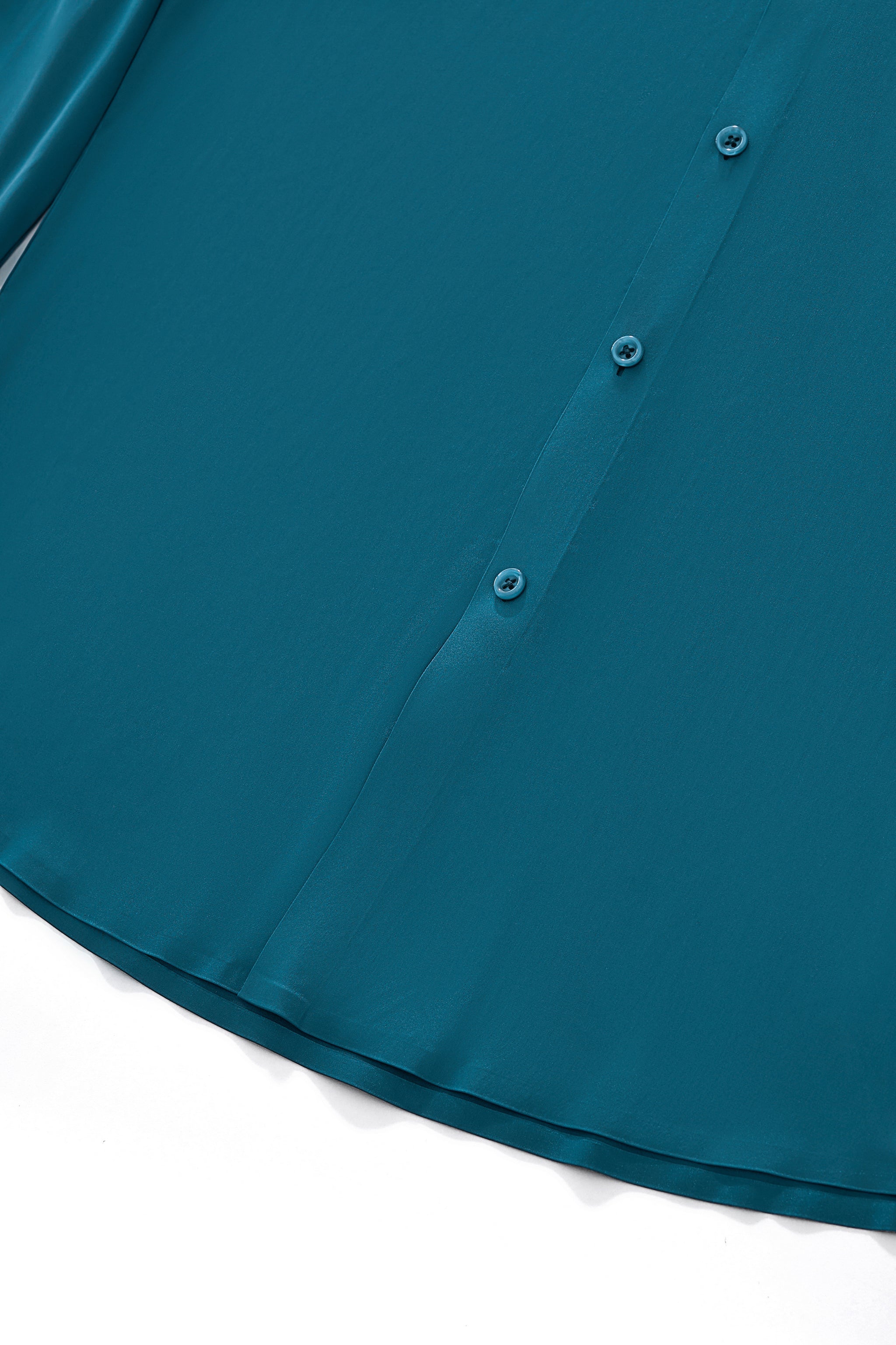 SIGNITURE SATIN STITCHLESS LS Shirt TEAL