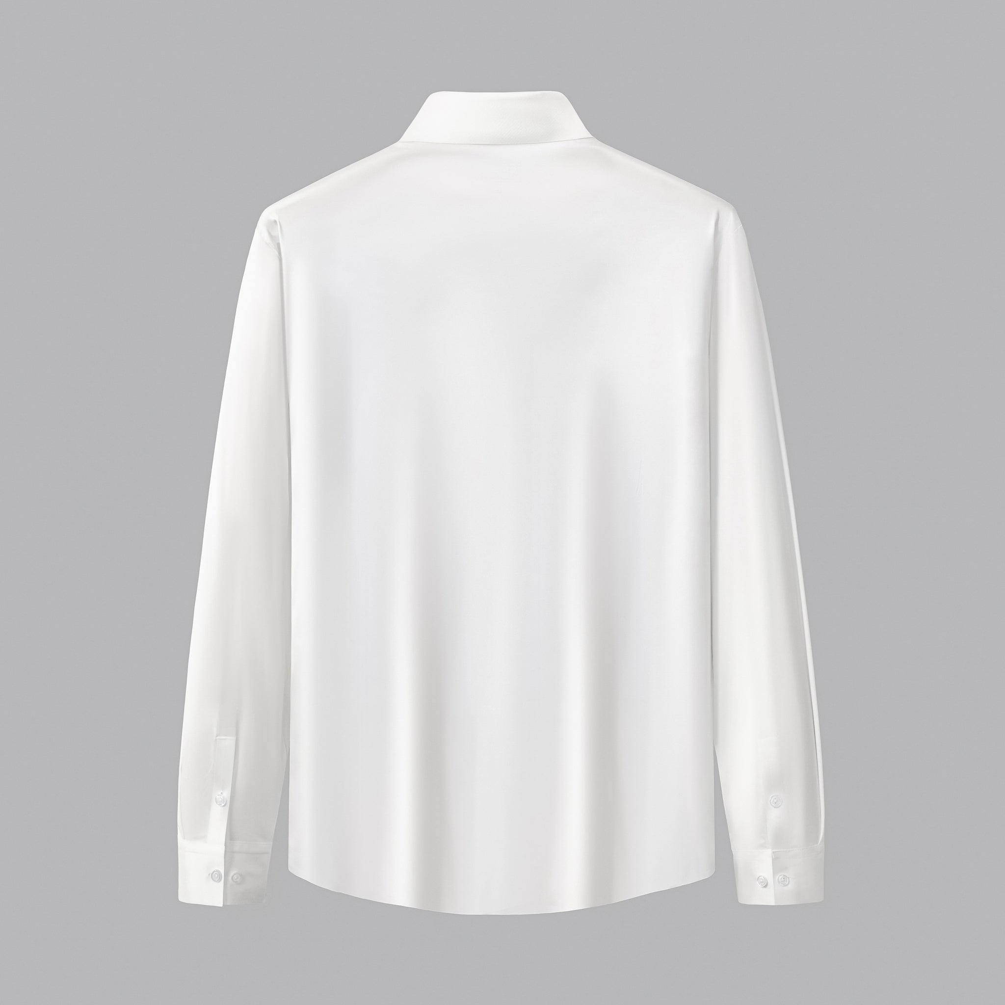 SIGNITURE SATIN STITCHLESS LS Shirt WHITE
