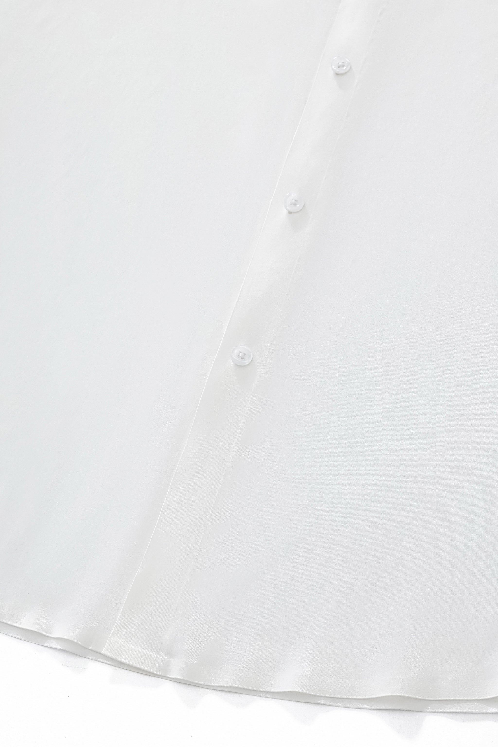 SIGNITURE SATIN STITCHLESS LS Shirt WHITE