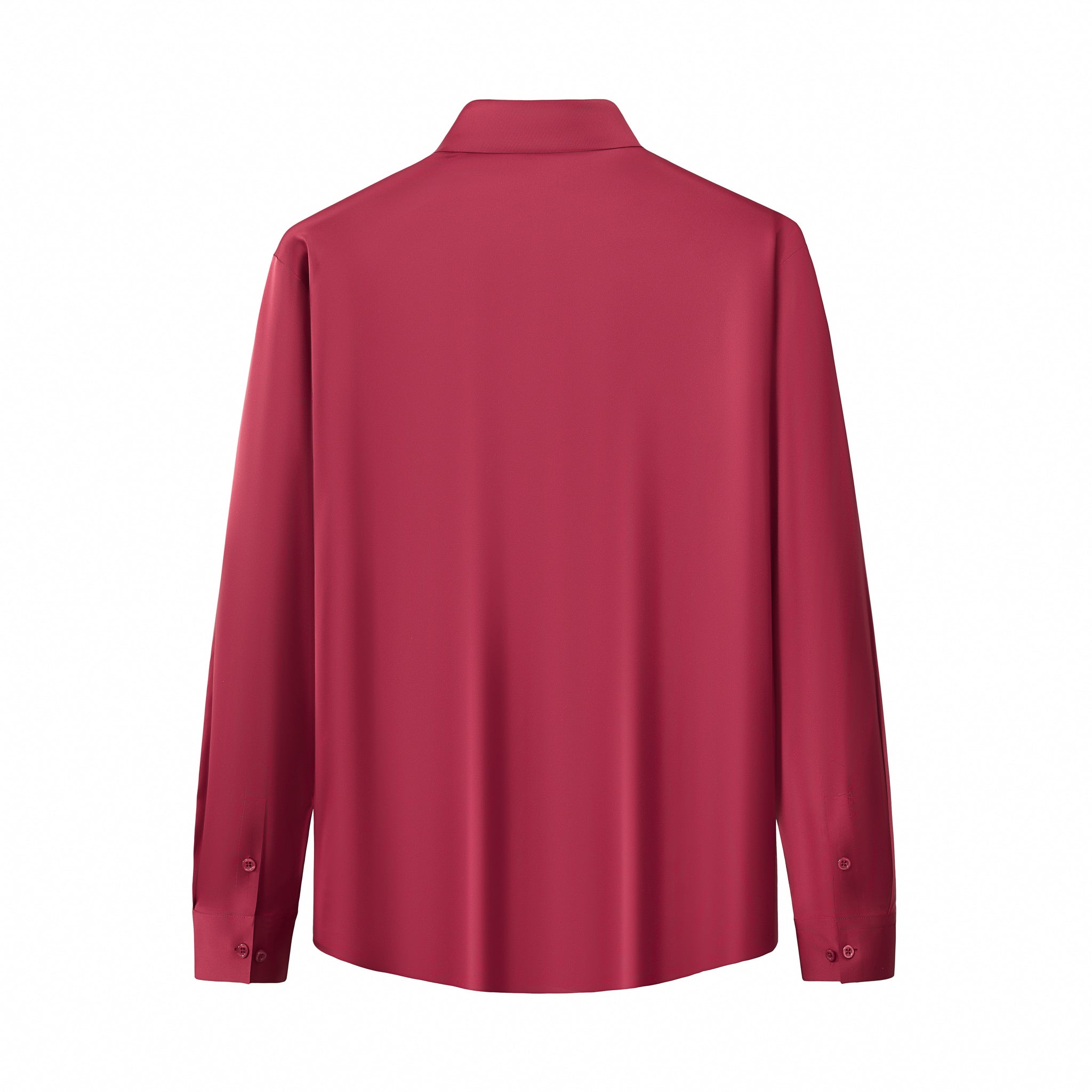 SIGNITURE SATIN STITCHLESS LS Shirt WINE