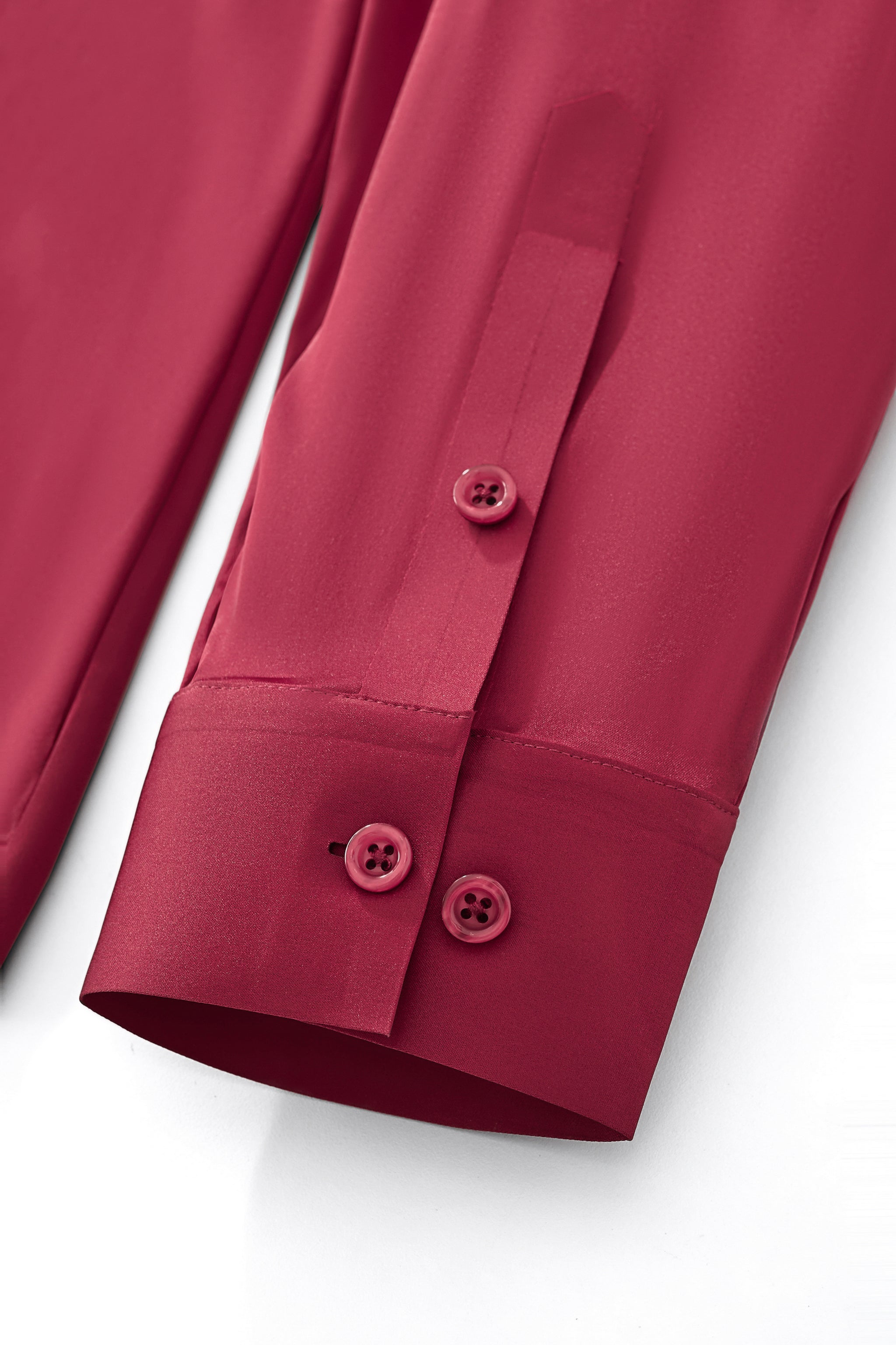 SIGNITURE SATIN STITCHLESS LS Shirt WINE