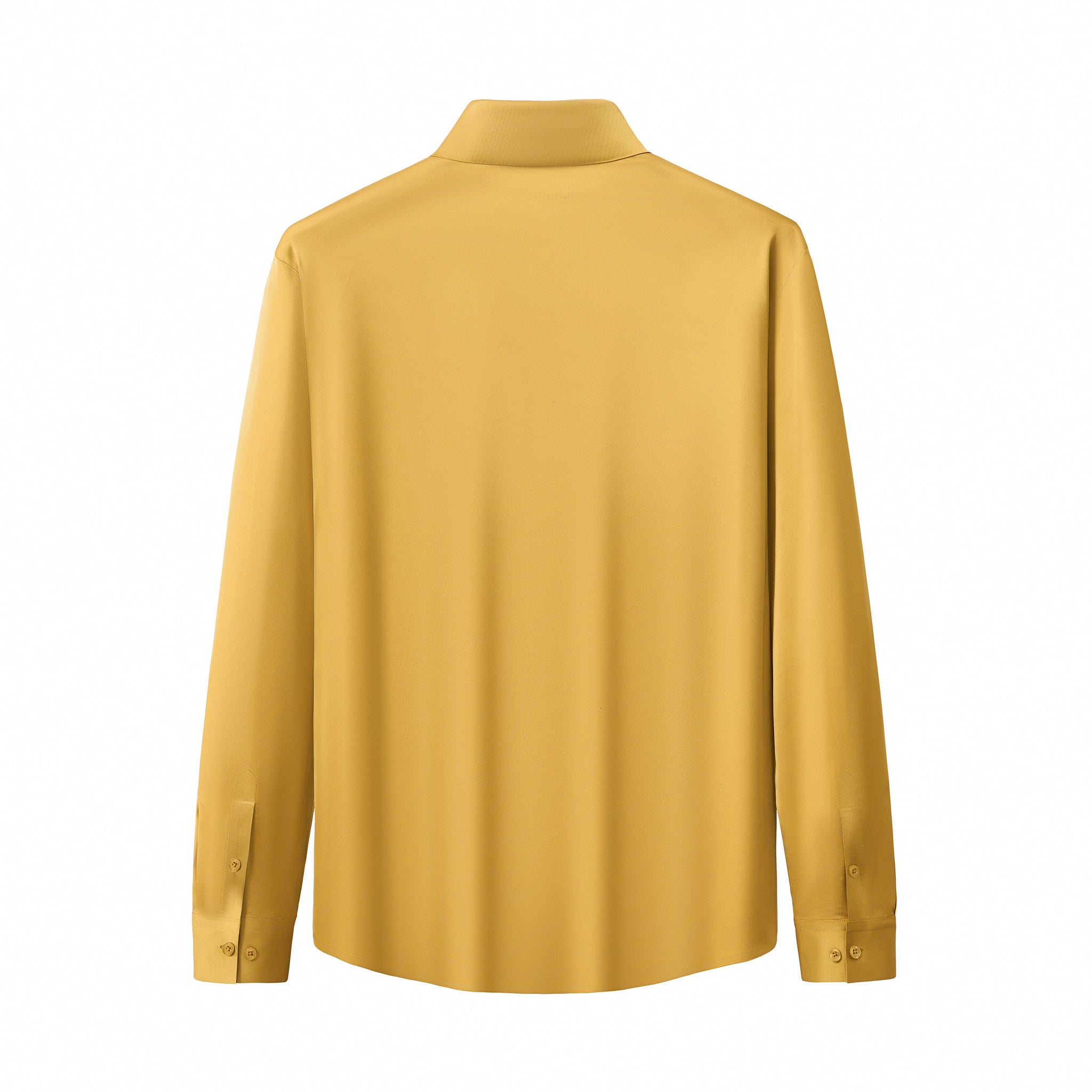SIGNITURE SATIN STITCHLESS LS Shirt YELLOW