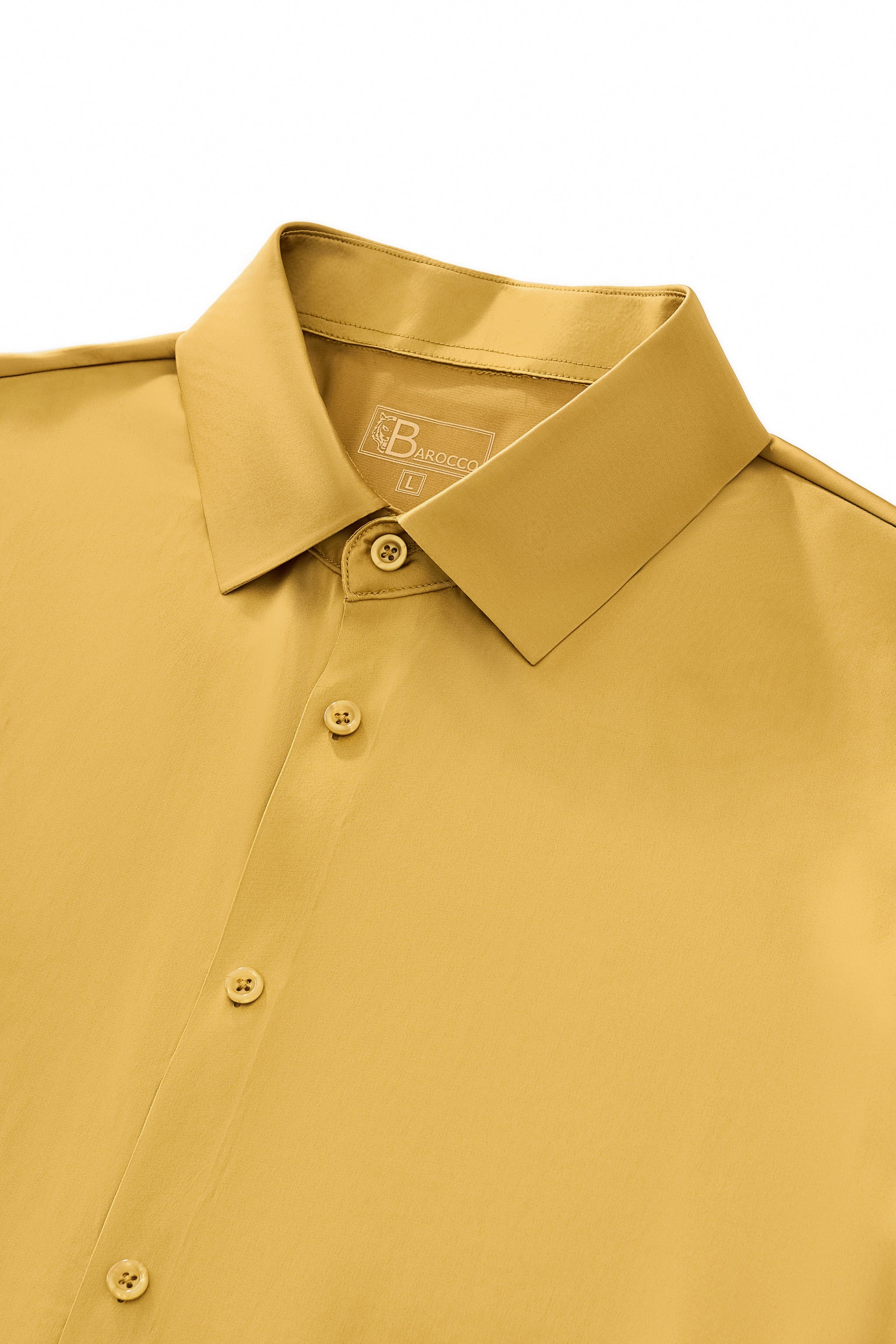 SIGNITURE SATIN STITCHLESS LS Shirt YELLOW