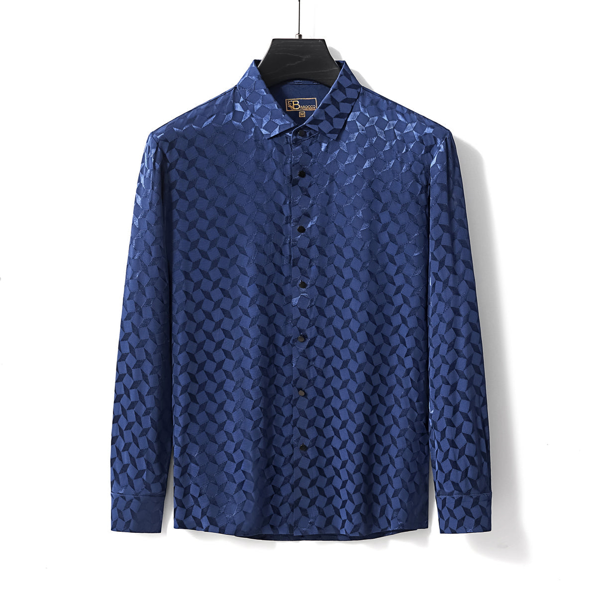 Optic Tessellation Stitchless LS Shirt NAVY