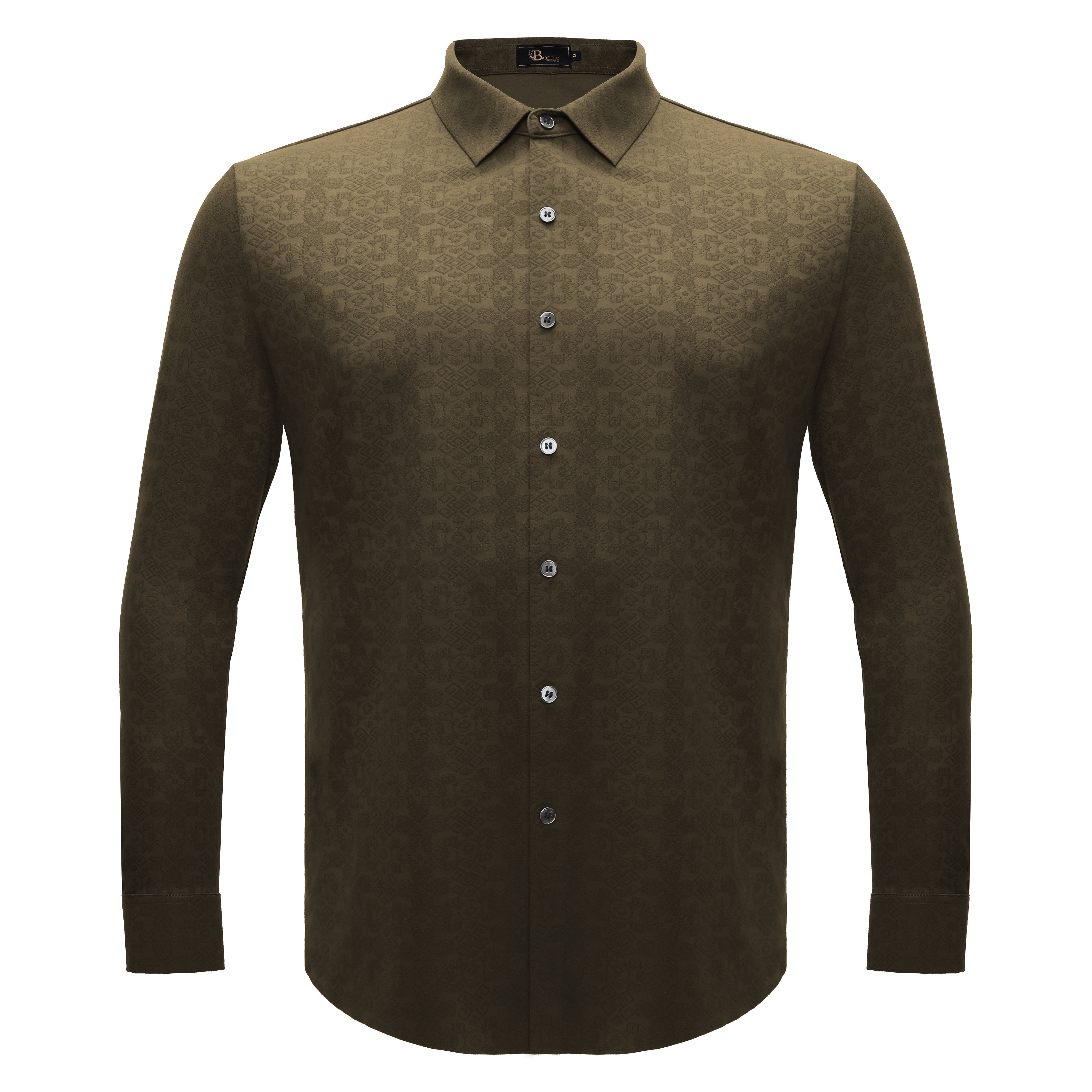Power Flex Button-Up Shirt BROWN