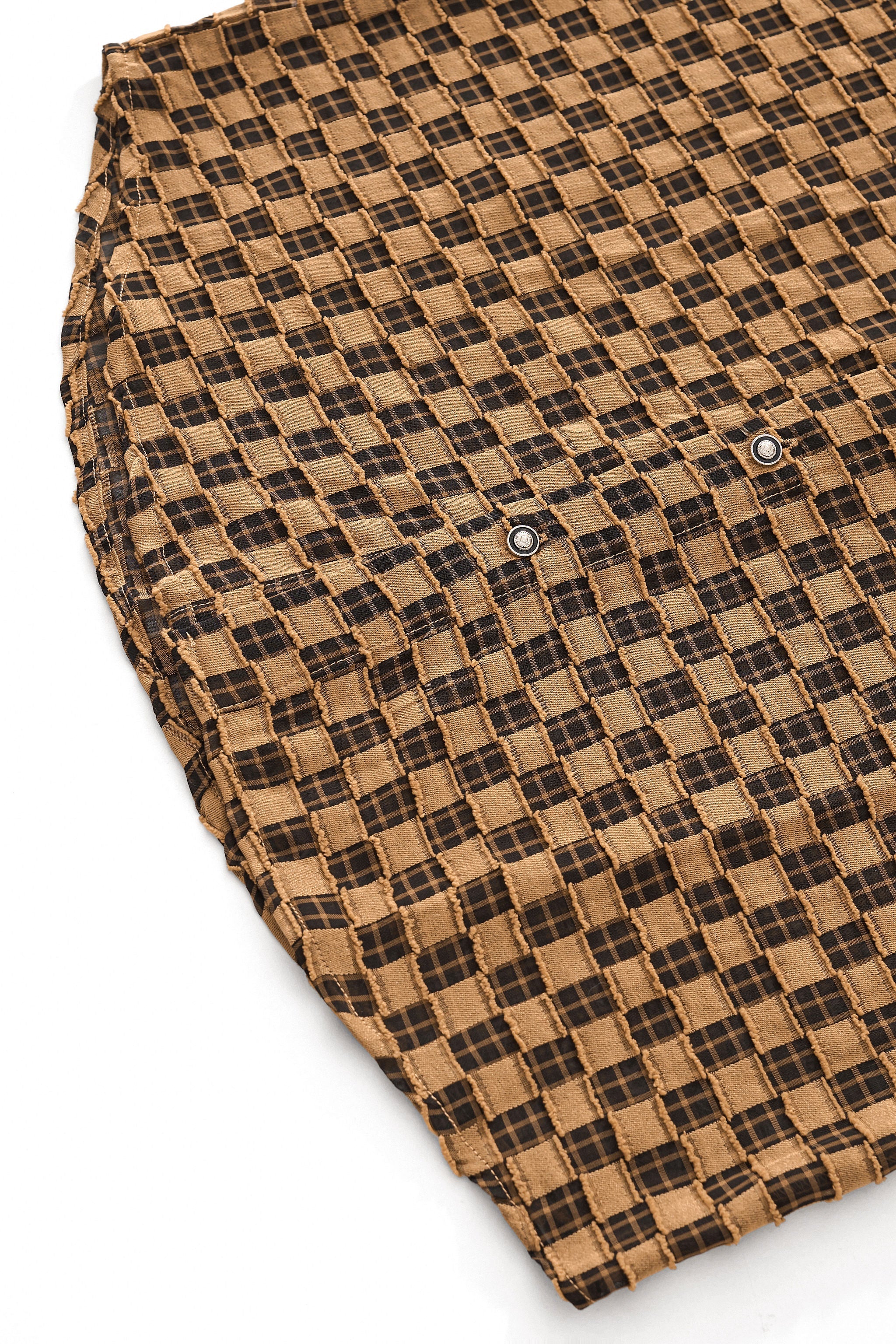 Textured Grid Shirt KHAKI