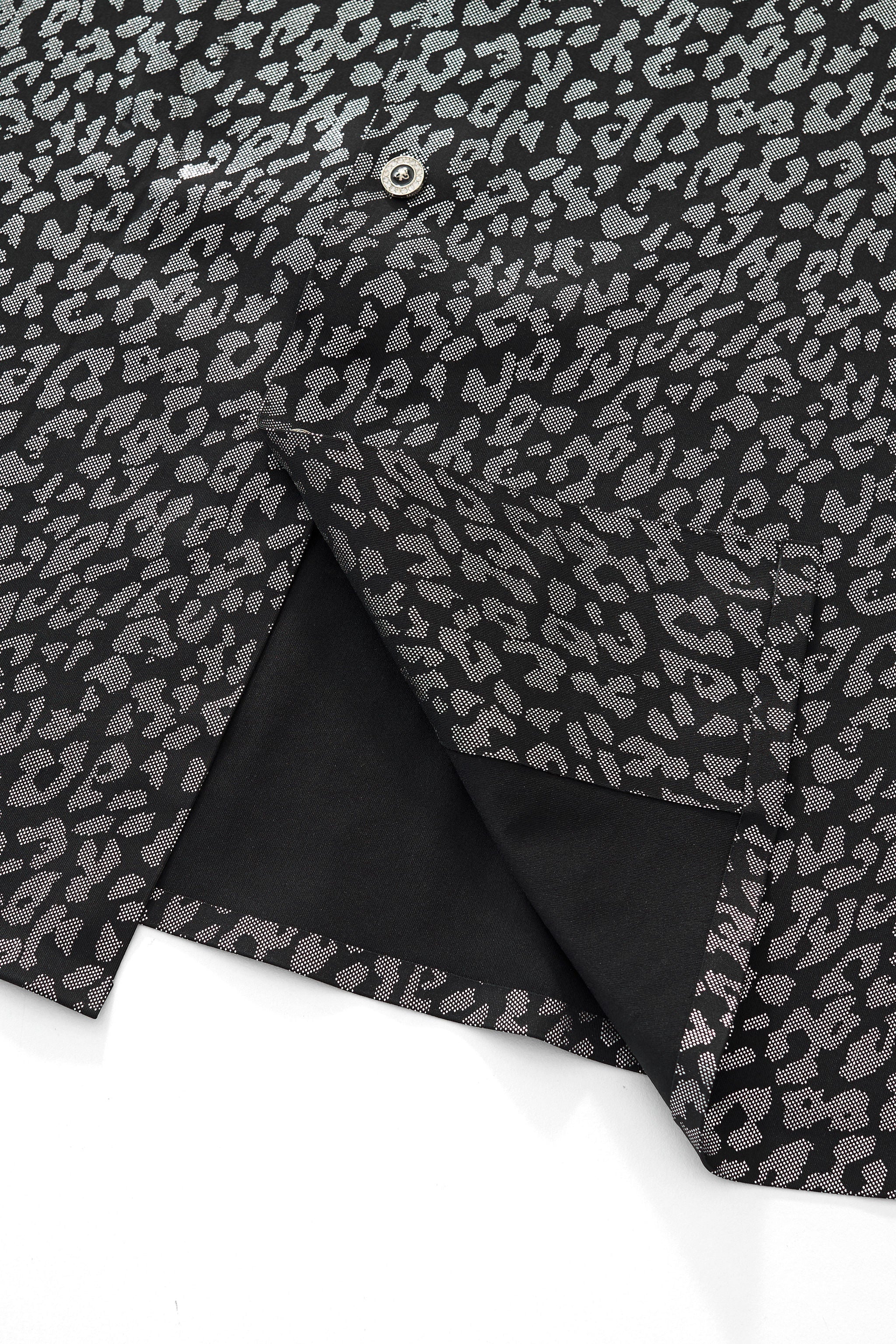 Tonal Leopard Shirt BLACK