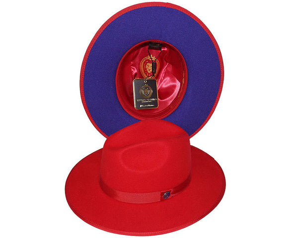 The Kingdom KI-509 Straw Hat Red/Cobalt