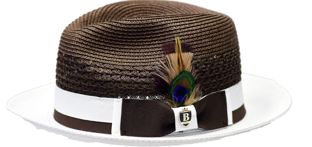 Bruno Capelo The Belvedere BD-968 Straw Hat Brown/White