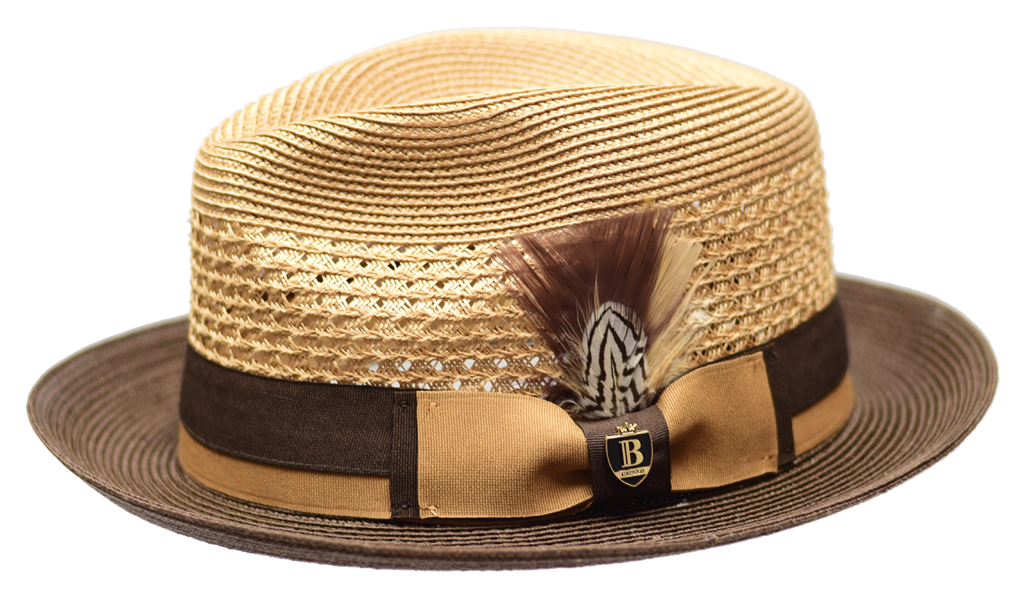 Bruno Capelo The Belvedere BD-969 Straw Hat Tan/Dark Brown
