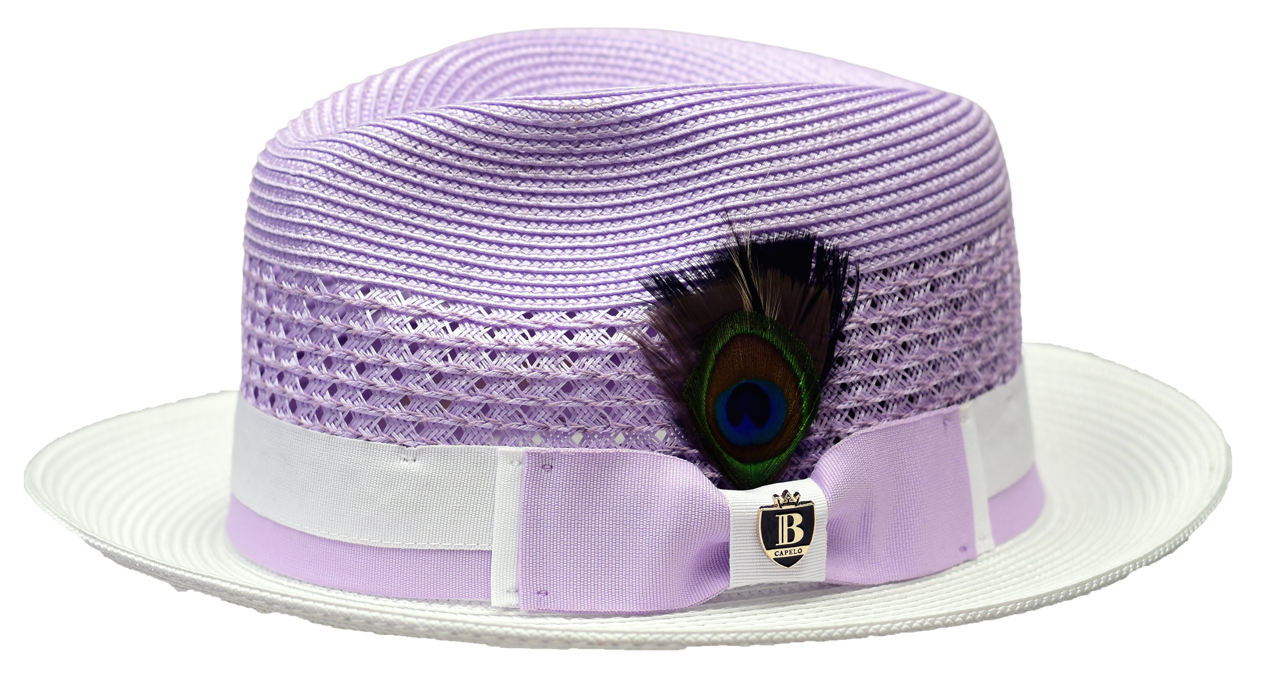 Bruno Capelo The Belvedere BD-974 Straw Hat Lavender / White