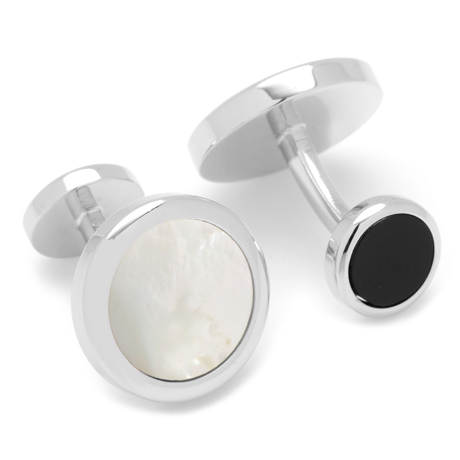 Double Sided Mother of Pearl Round Beveled 5-Stud Set
