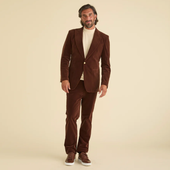 Inserch BL-007 Velvet Blazer Swiss Chocolaate