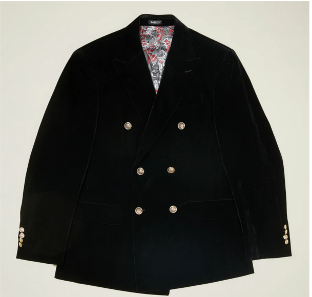 Inserch BL- 502 Dobuled Breasted Blazer Black