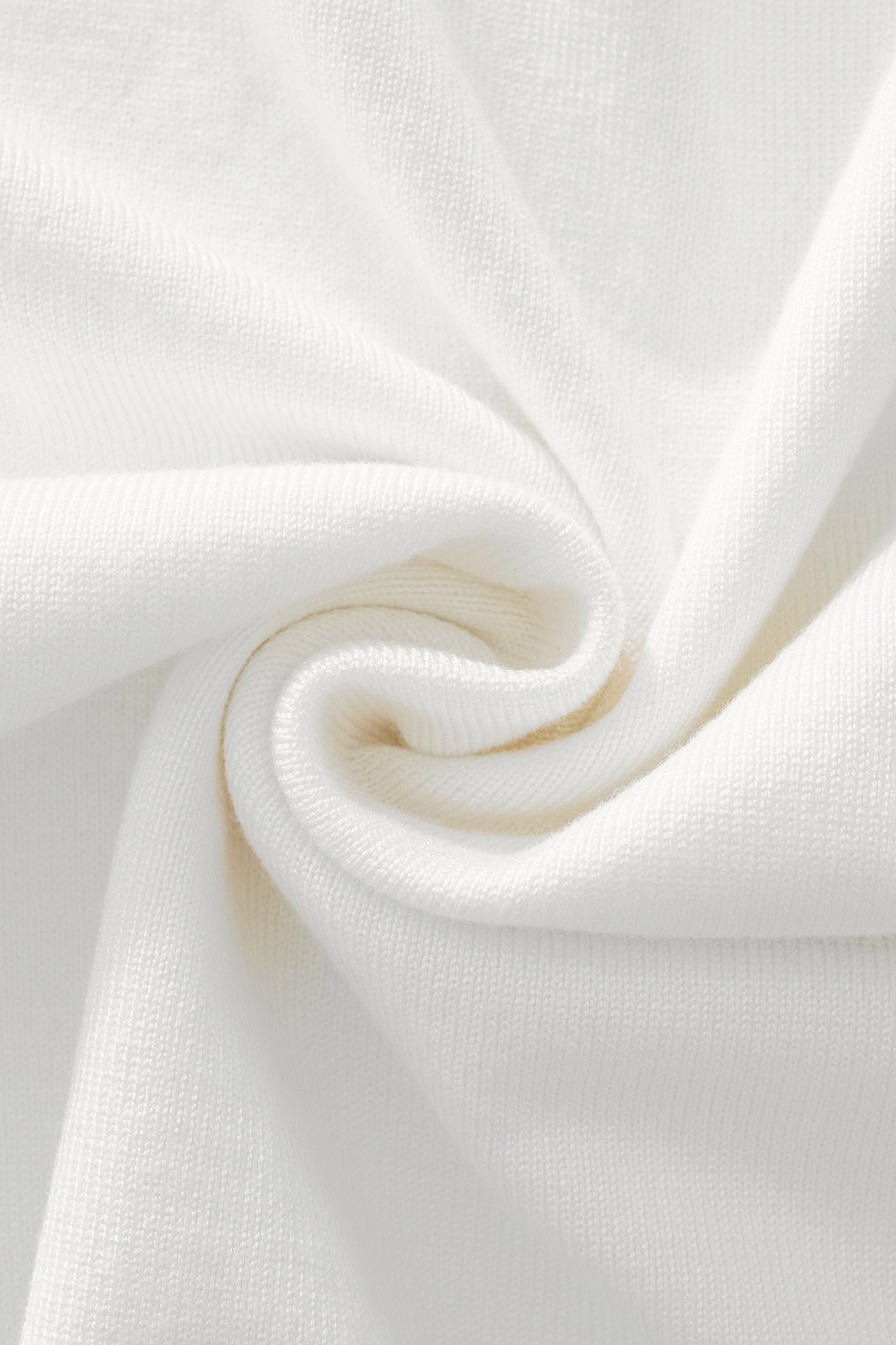 Halo Contrast Collar Knit LS WHITE