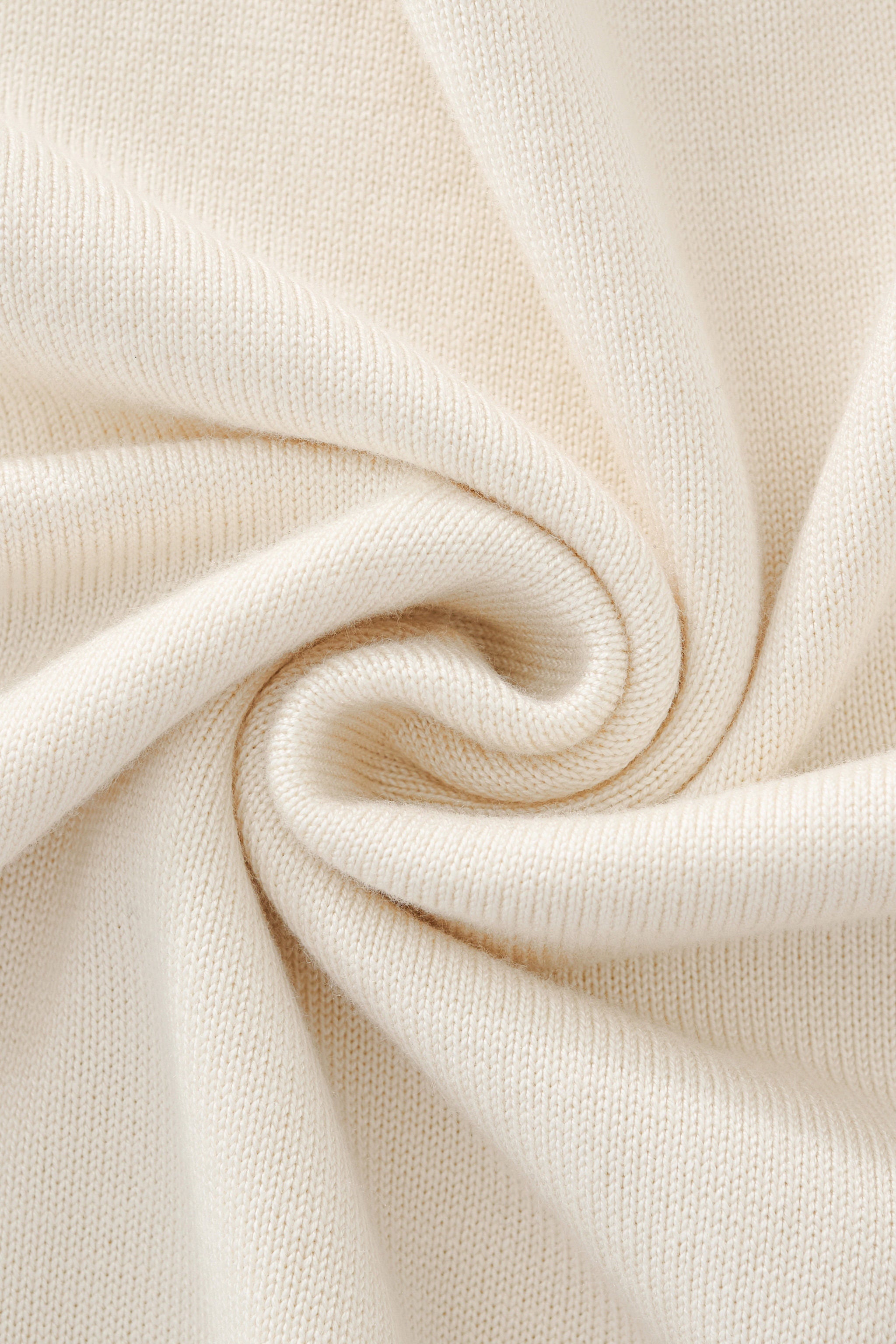 Axis Contrast Stitch Knit LS IVORY