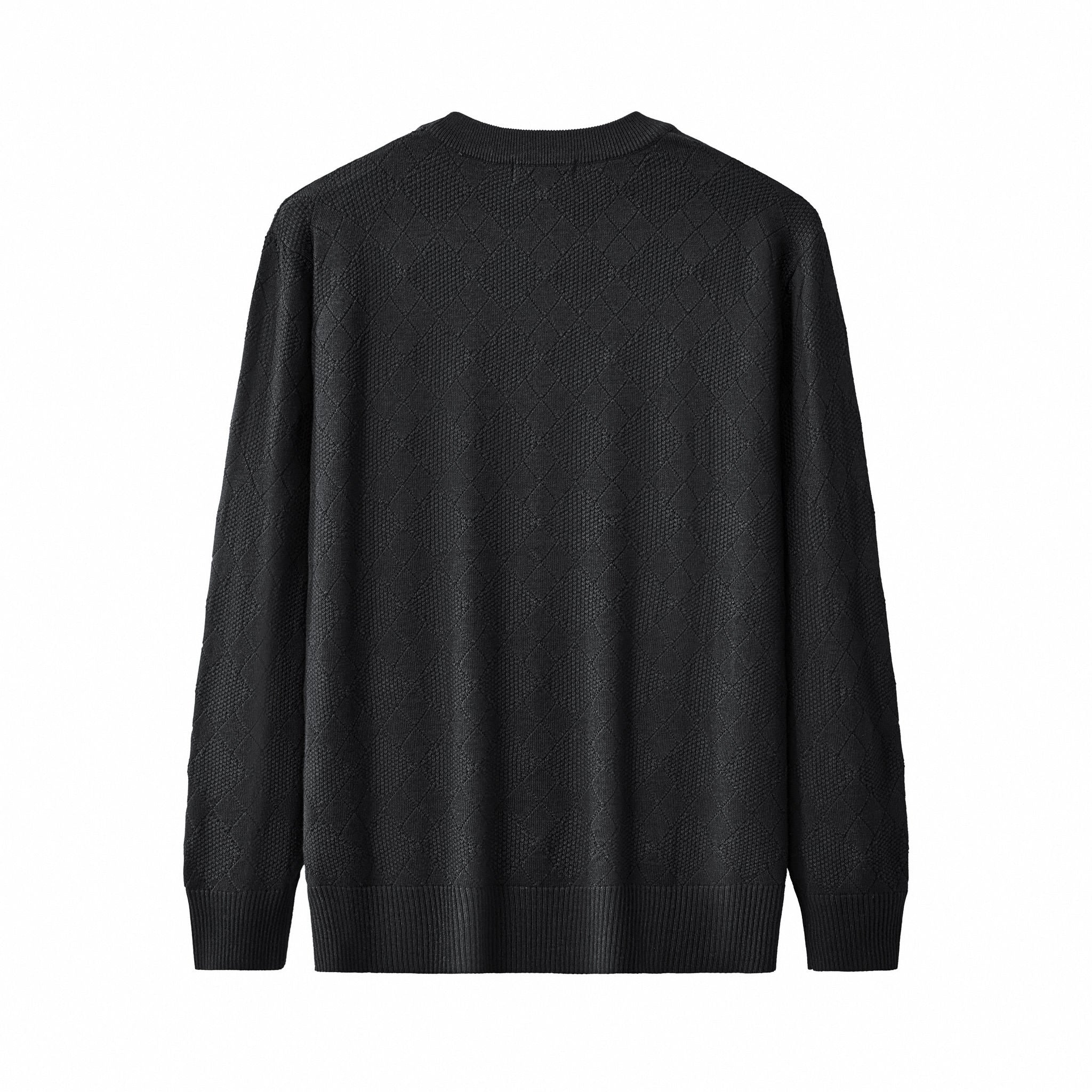 Textura Diamond Knit LS BLACK