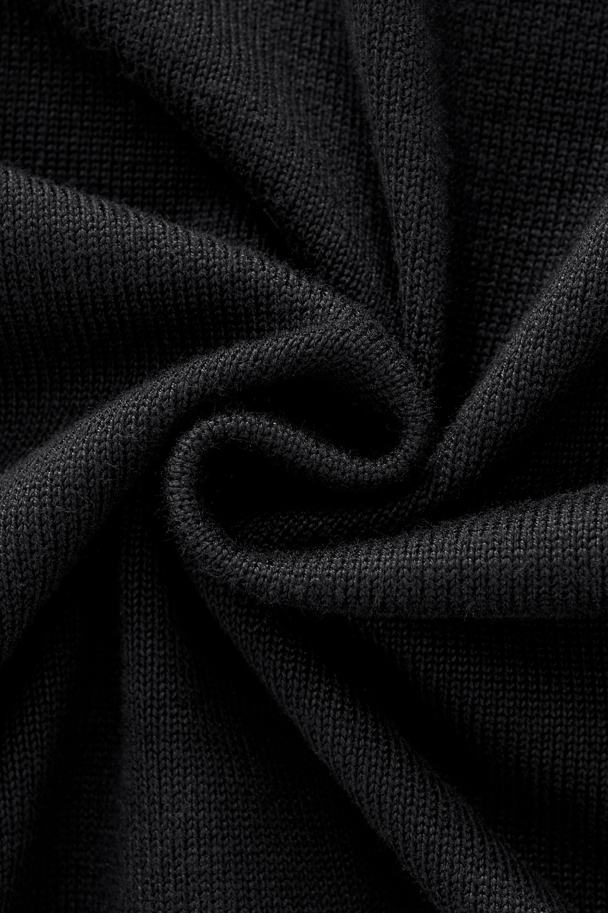 Marquee Cable Knit Cardigan LS BLACK