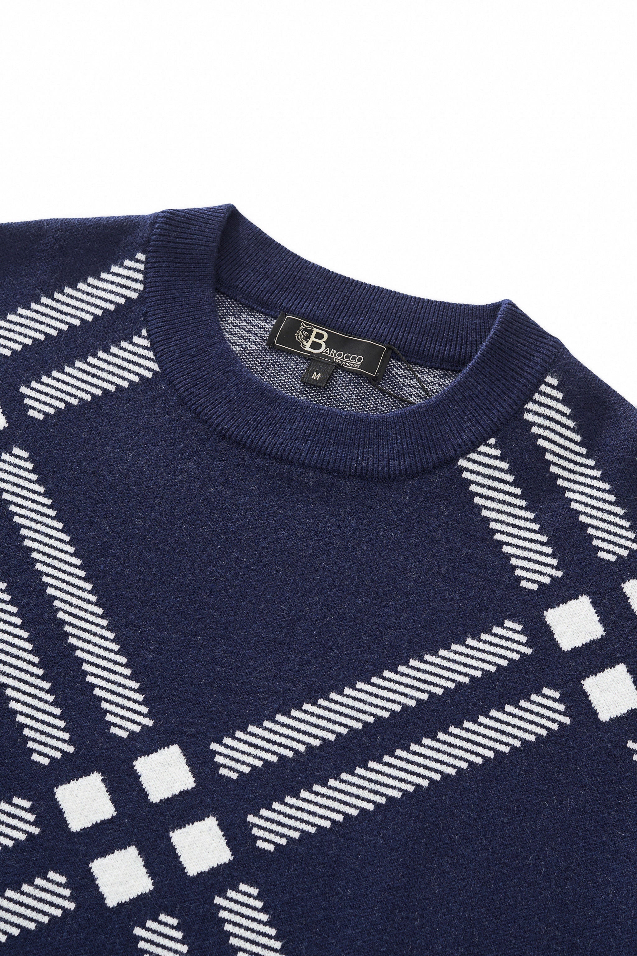Paramount Lattice Knit LS NAVY