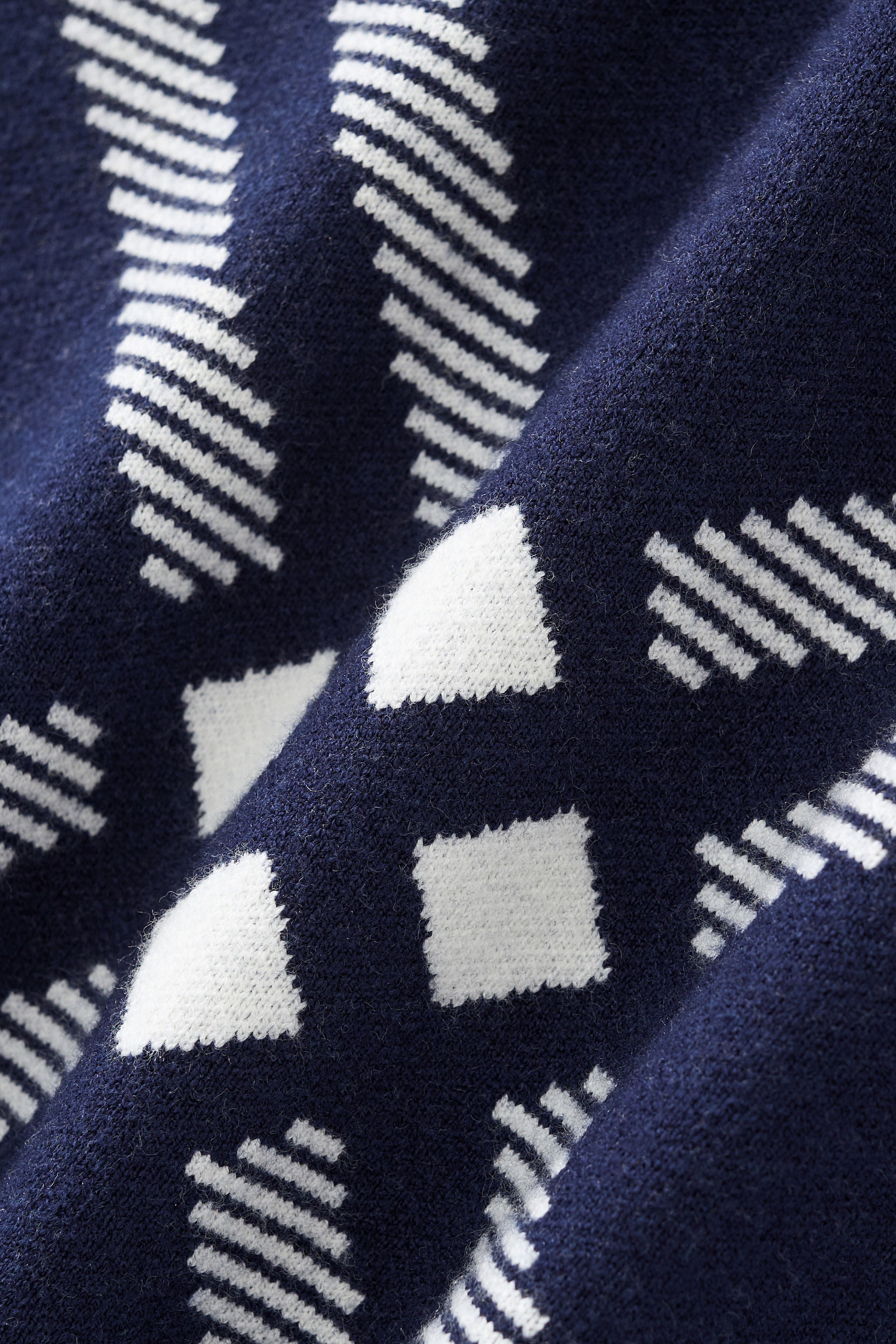 Paramount Lattice Knit LS NAVY