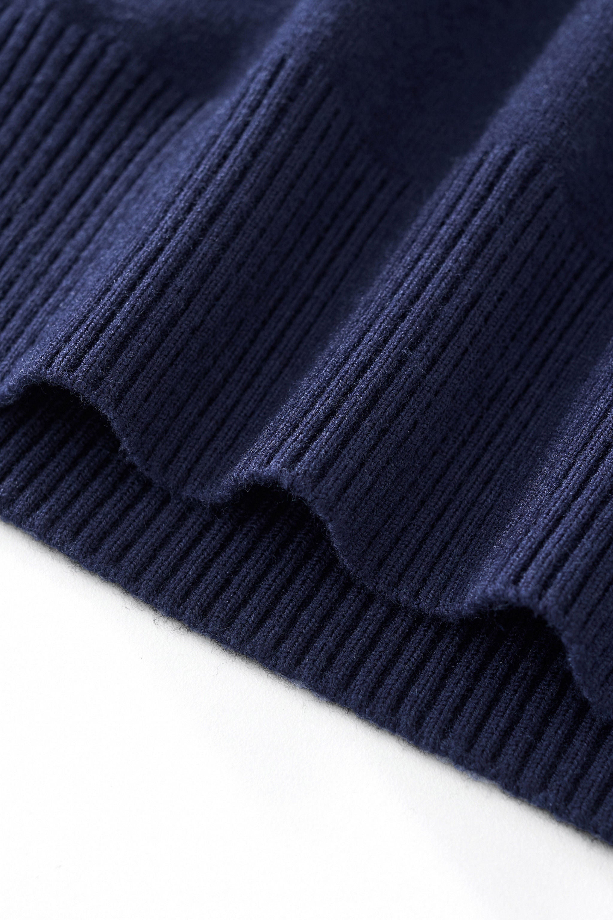 Monarch Tipped Collar Knit Polo LS NAVY