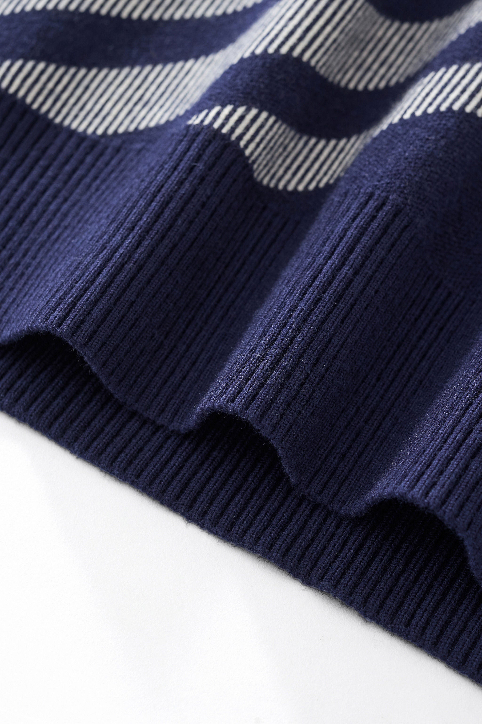 Paramount Lattice Knit Polo LS NAVY