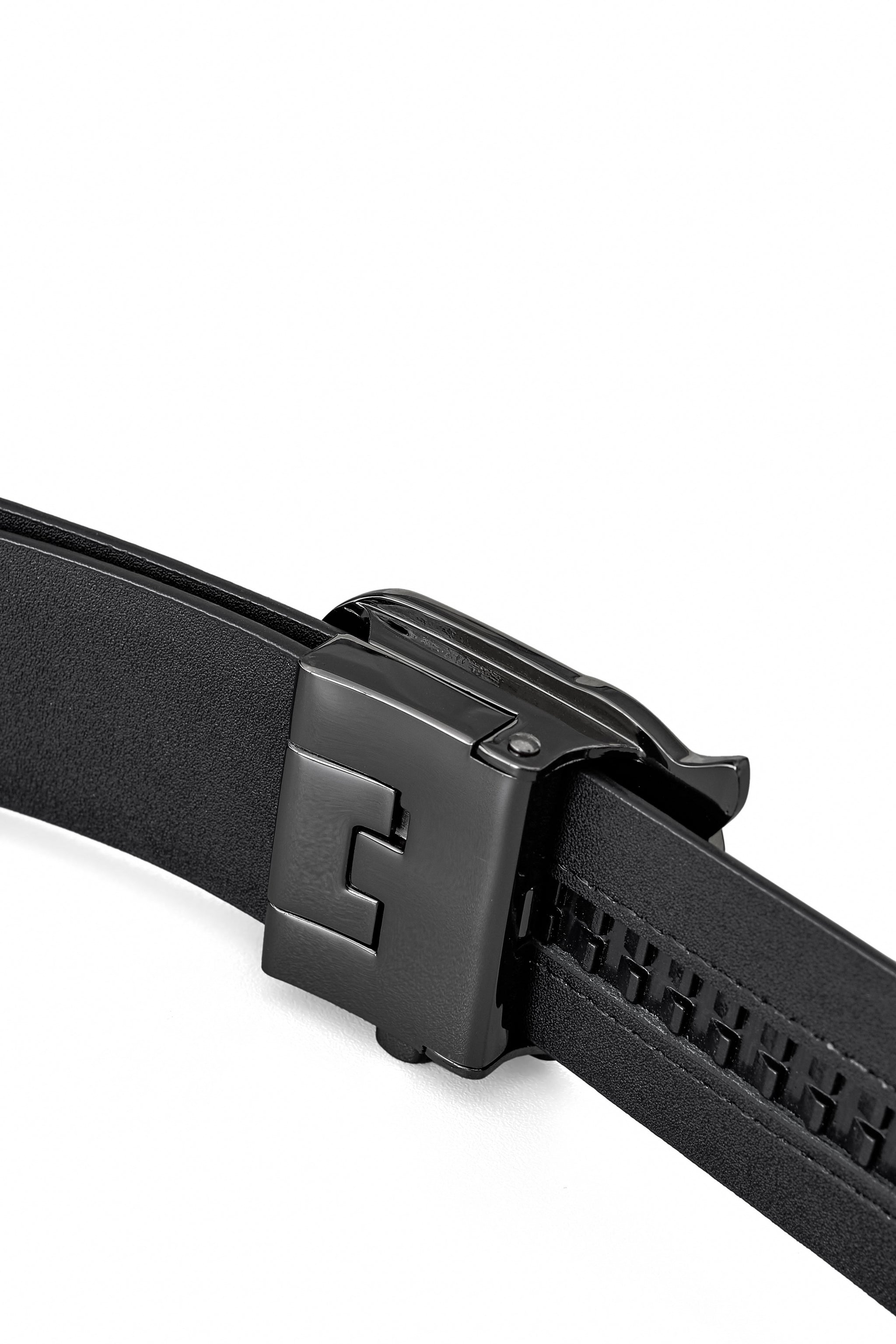 Flat Leather Auto BKL Belt – Blackout Ed. GUN/BLACK