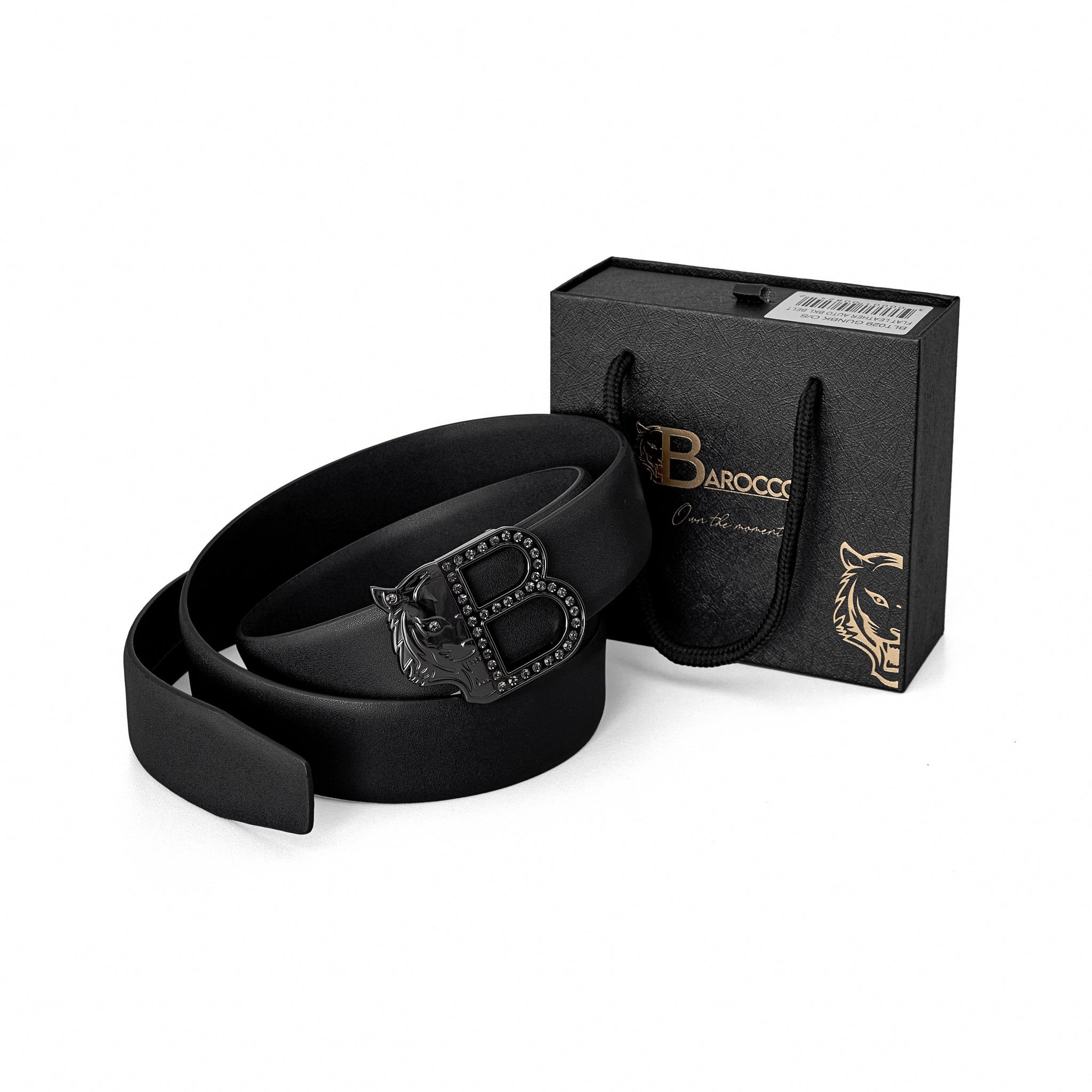 Flat Leather Auto BKL Belt – Blackout Ed. GUN/BLACK