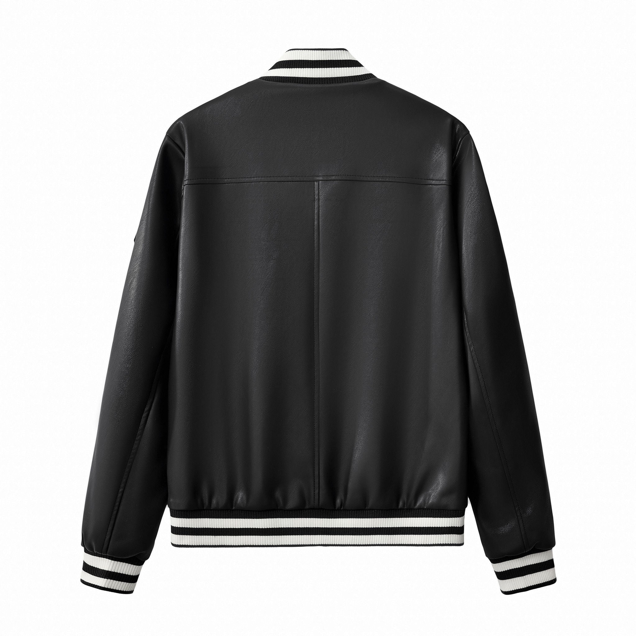 Prestige Varsity PU Jacket BLACK