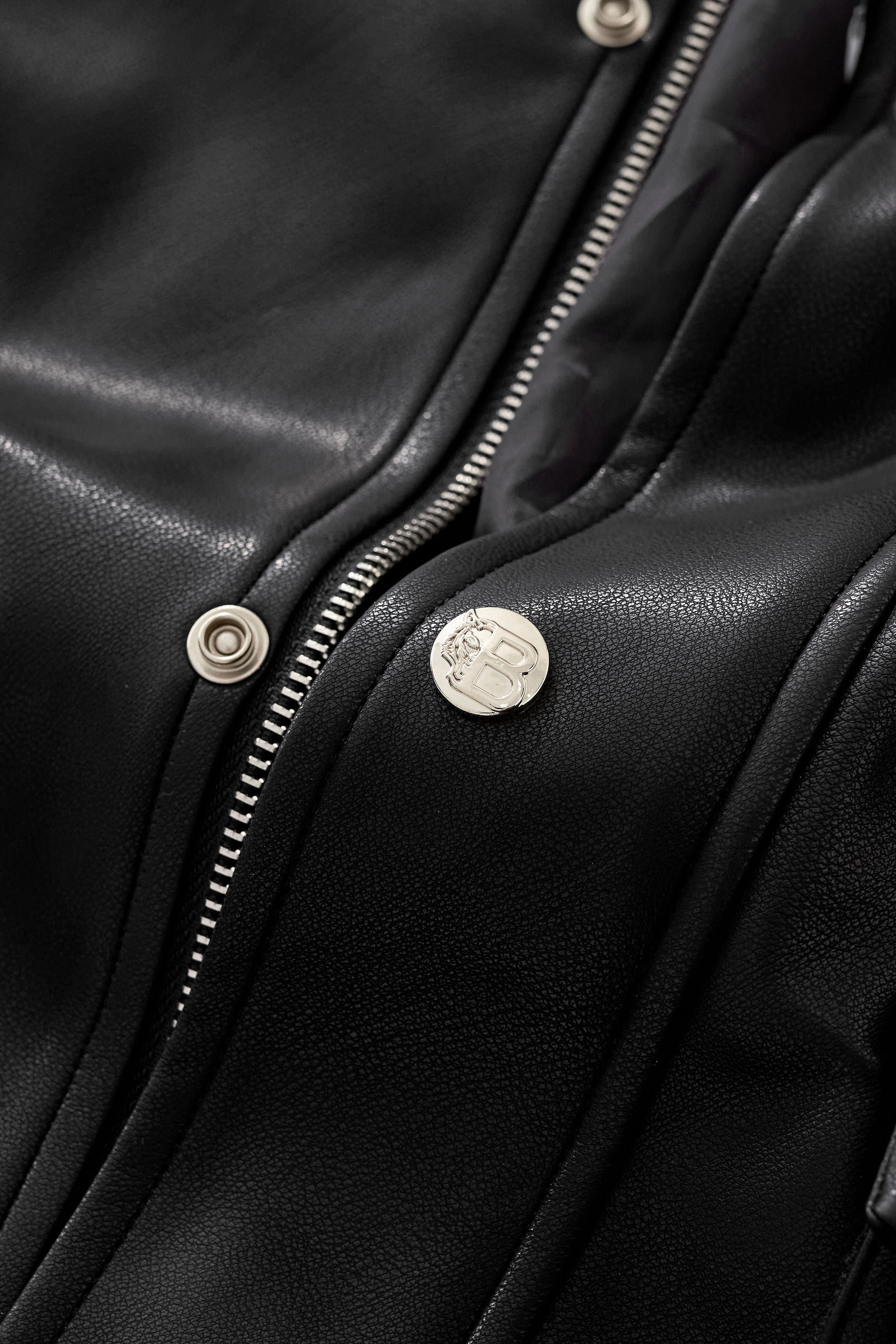 Prestige Varsity PU Jacket BLACK